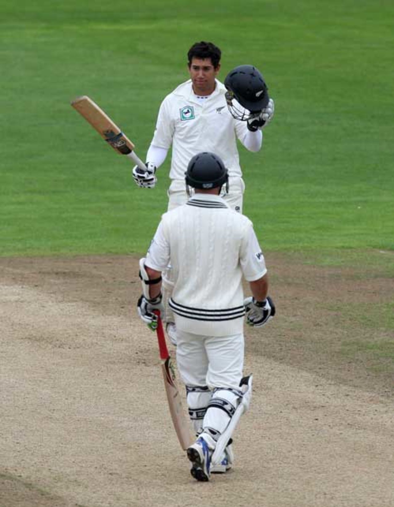 Ross Taylor celebrates his century against Northamptonshire, County Ground, 1 June 2008