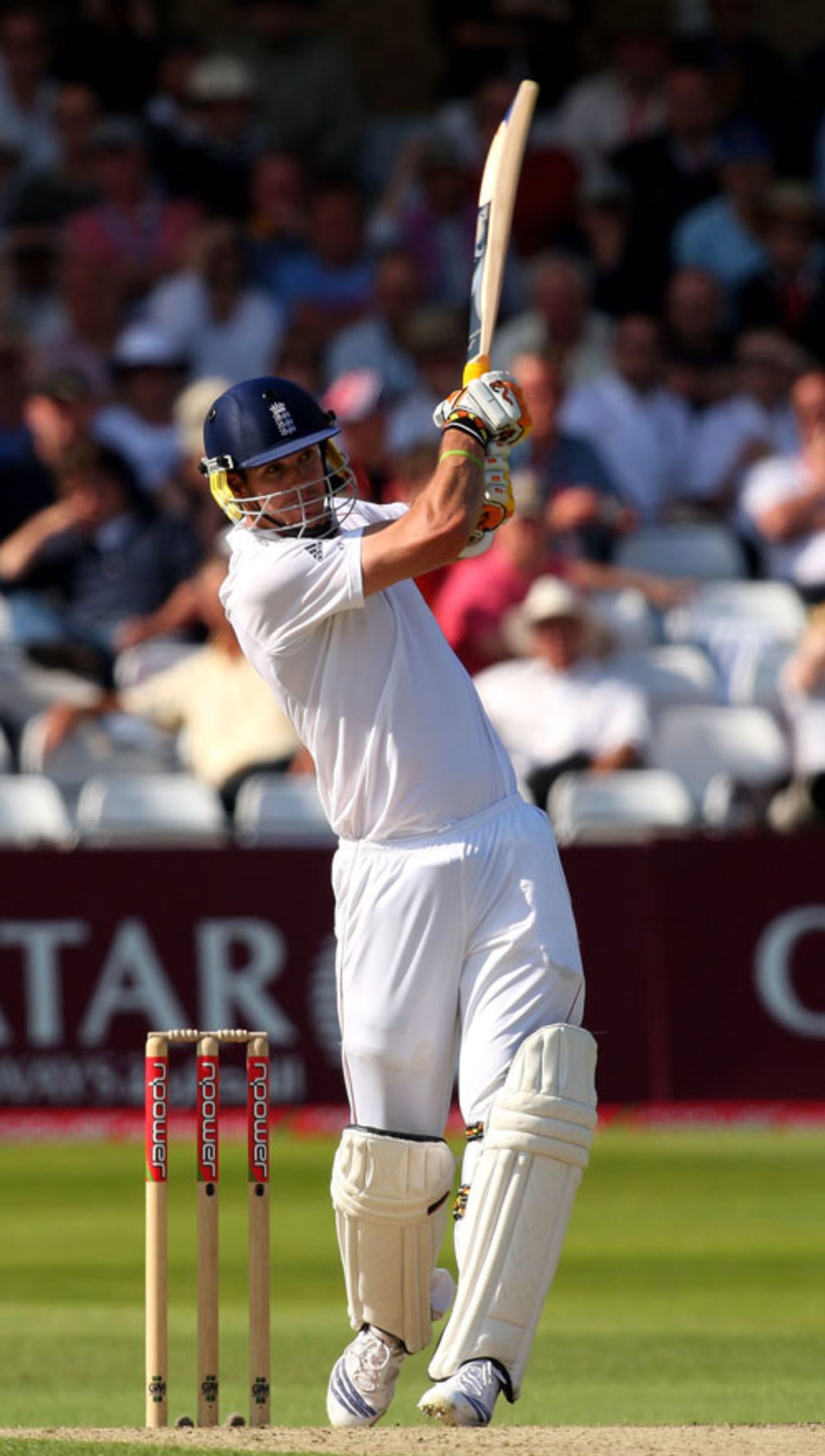 Kevin Pietersen drives through the on side, England v New Zealand, 3rd Test, Trent Bridge, June 5, 2008