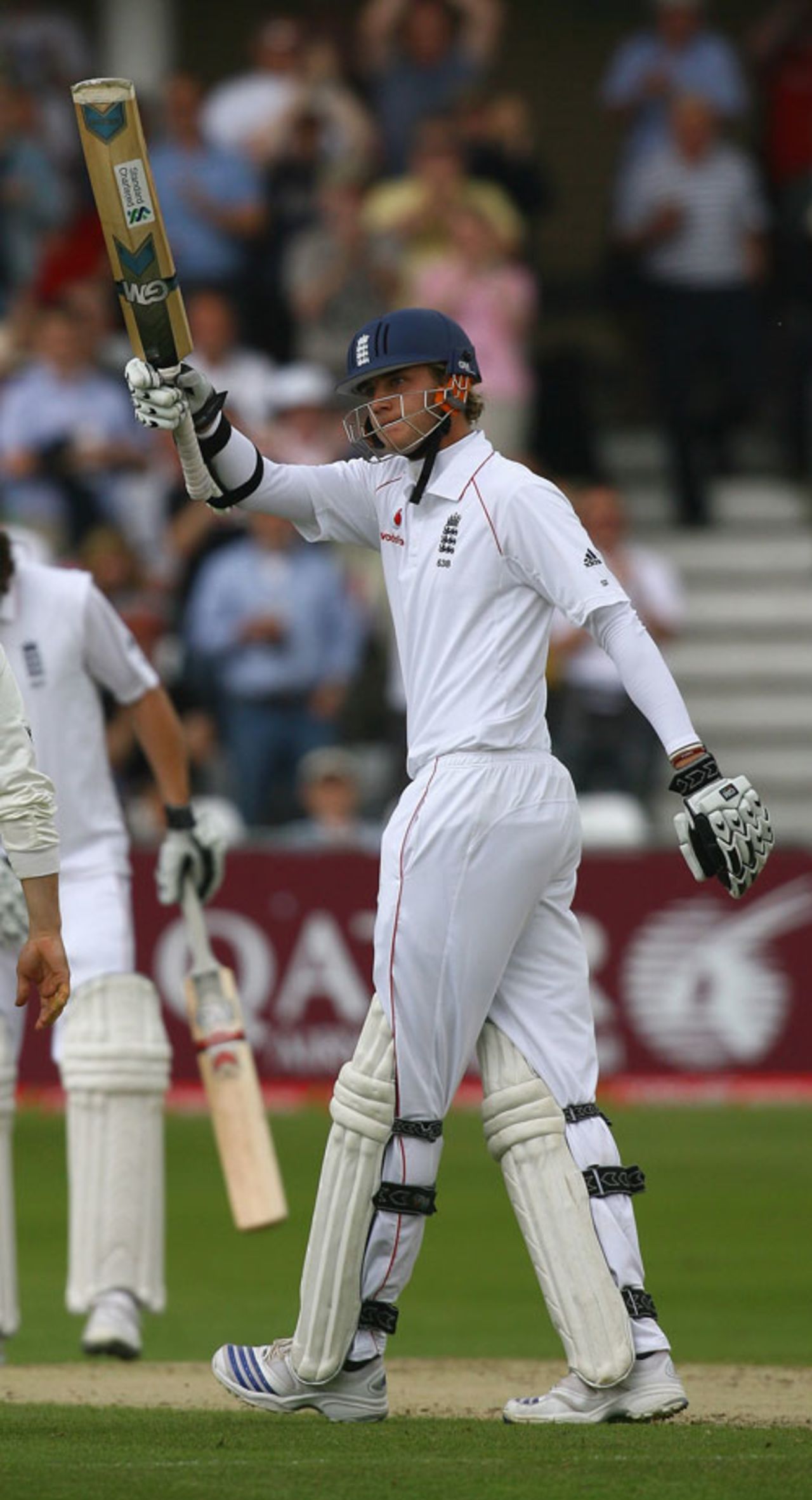 Stuart Broad celebrates his half-century, England v New Zealand, 3rd Test, Trent Bridge, June 6, 2008