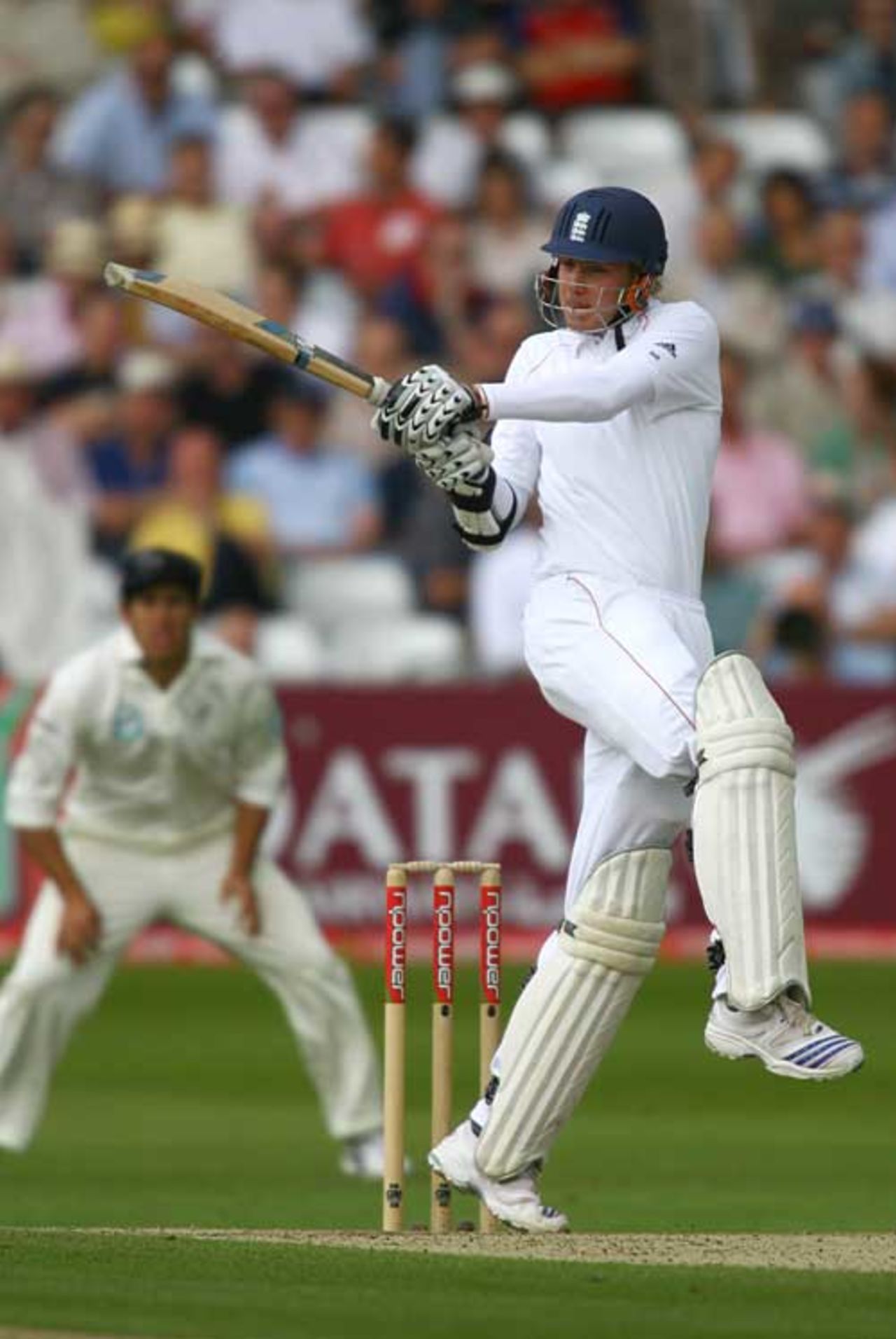 Stuart Broad played some high-quality strokes in his 64, England v New Zealand, 3rd Test, Trent Bridge, June 6, 2008