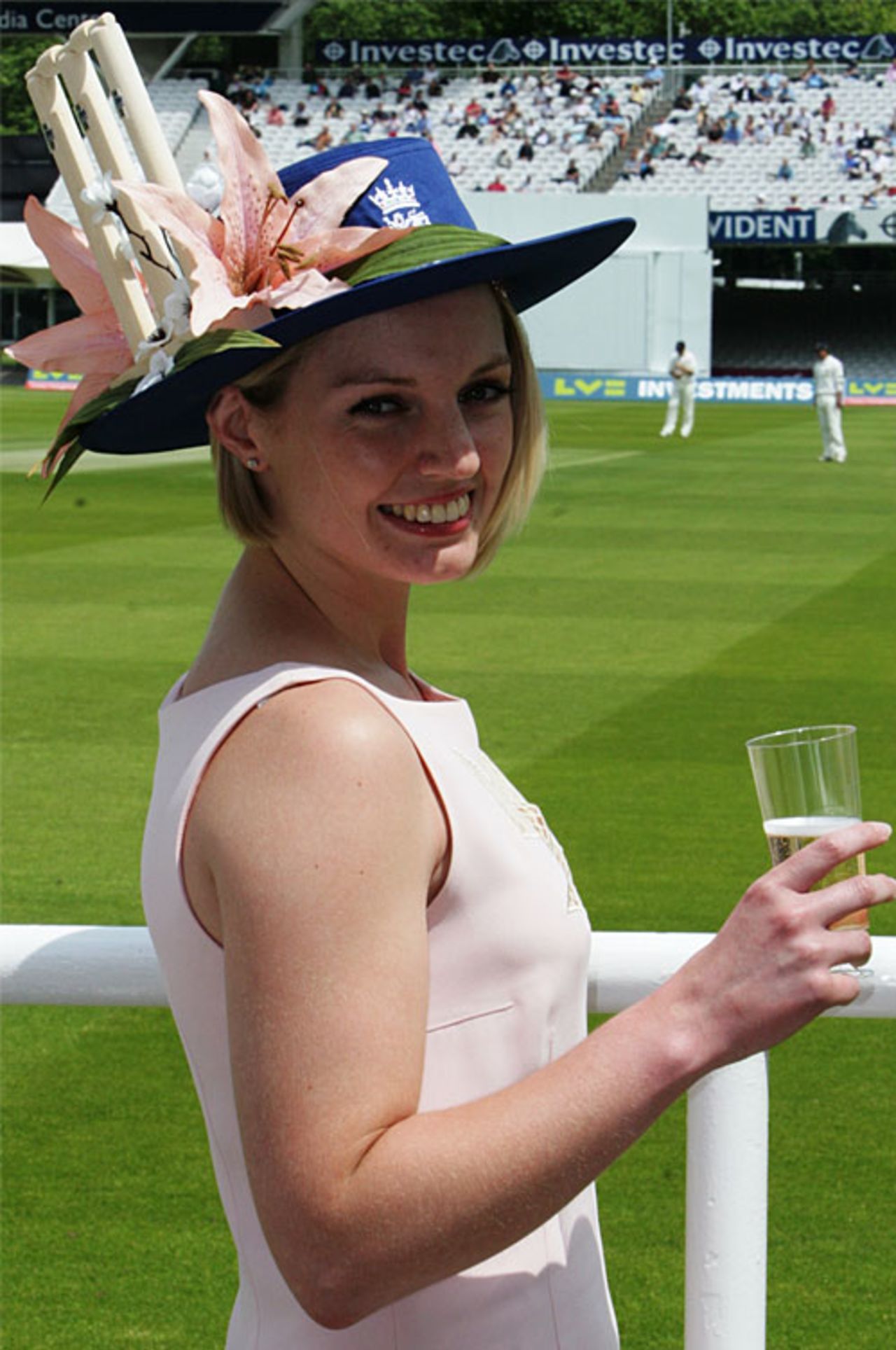 Getting into the spirit: spectator Kate Roberts takes the first Lord's Ladies' Day very seriously, Middlesex v Essex, Lord's, June 7, 2008