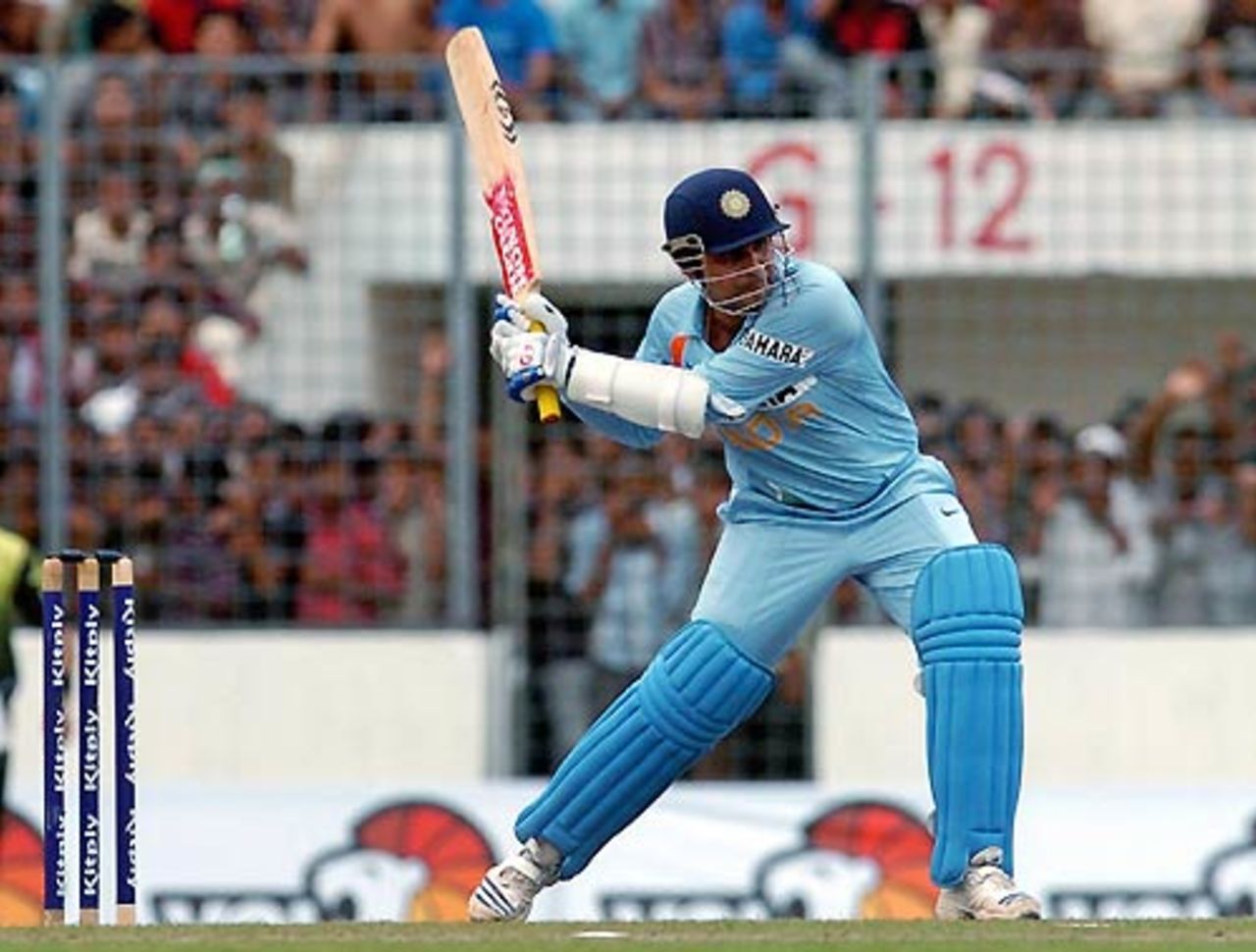 Virender Sehwag smashed 14 boundaries in his 89, India v Pakistan, Kitply Cup, Mirpur, June 10, 2008