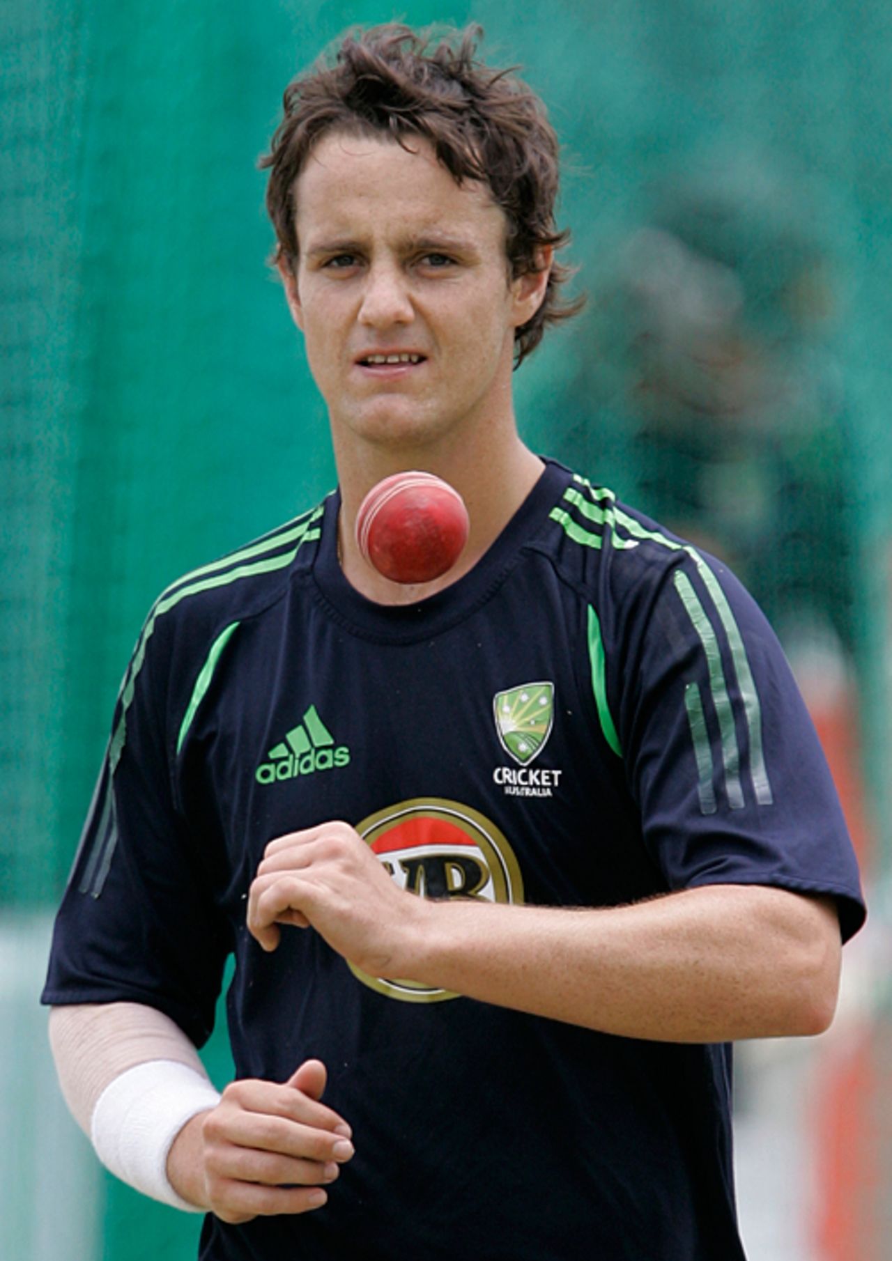 Beau Casson in the nets, West Indies v Australia, 3rd Test, Barbados, June 11, 2008