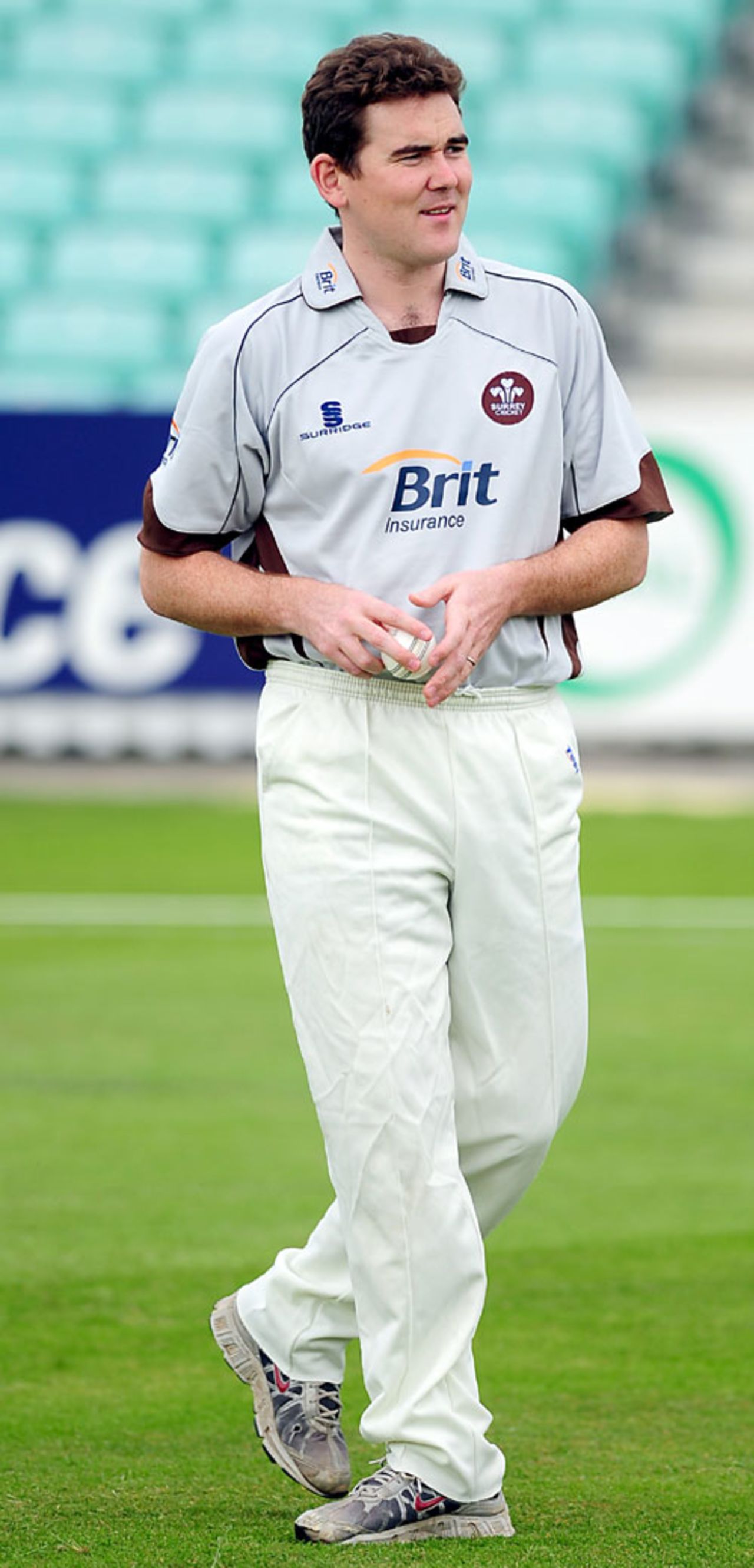 Andrew Miller looks the part as he prepares to bowl, The Oval, June 9, 2008