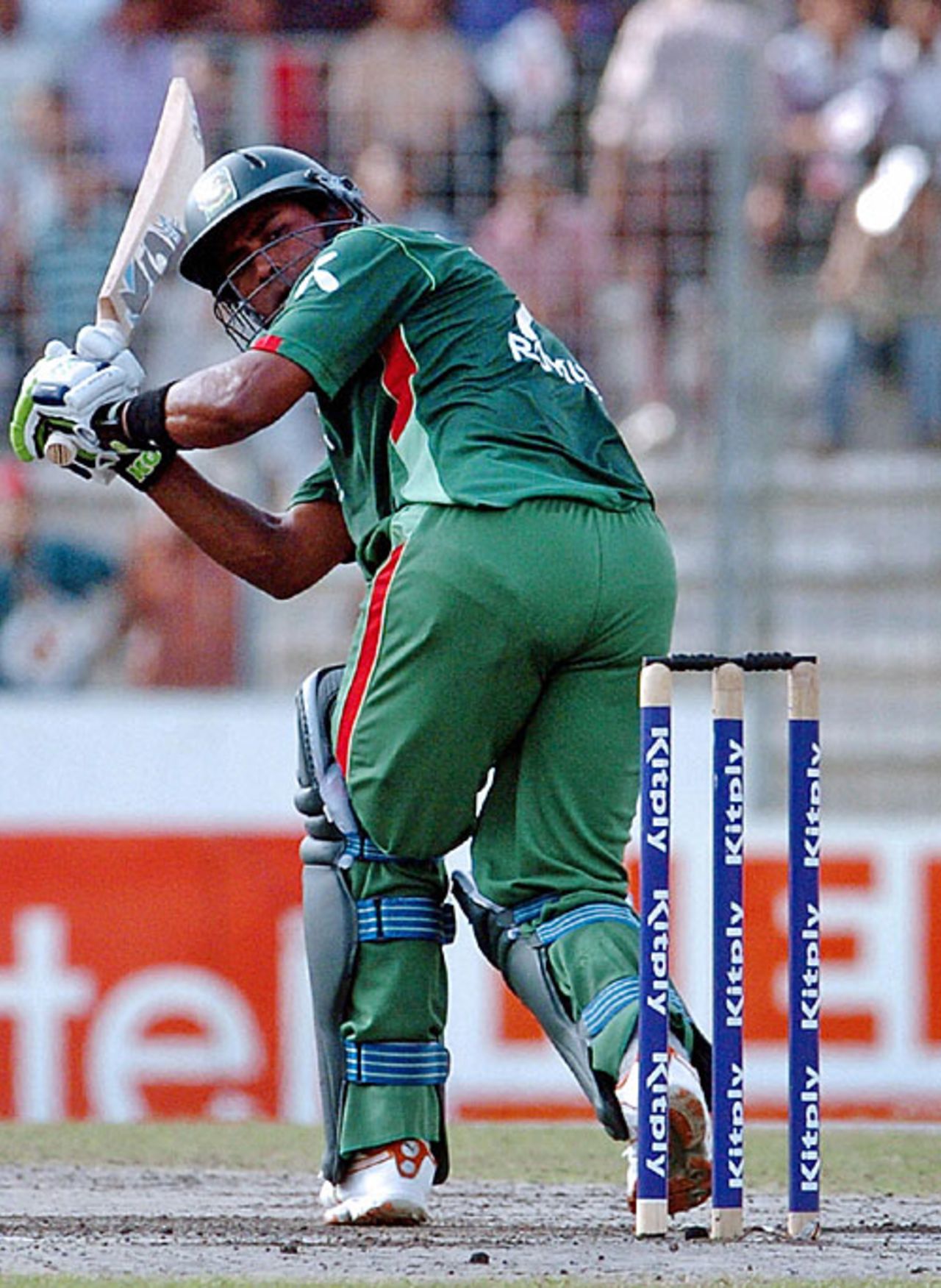 Raqibul Hasan flicks to fine-leg boundary on his way to 89, Bangladesh v India, 3rd ODI, Kitply Cup, Mirpur, June 12, 2008
