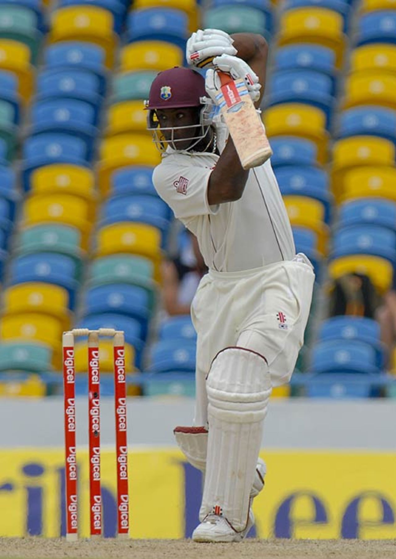 Xavier Marshall drives on his way to 85, West Indies v Australia, 3rd Test, Barbados, 4th day, June 15, 2008