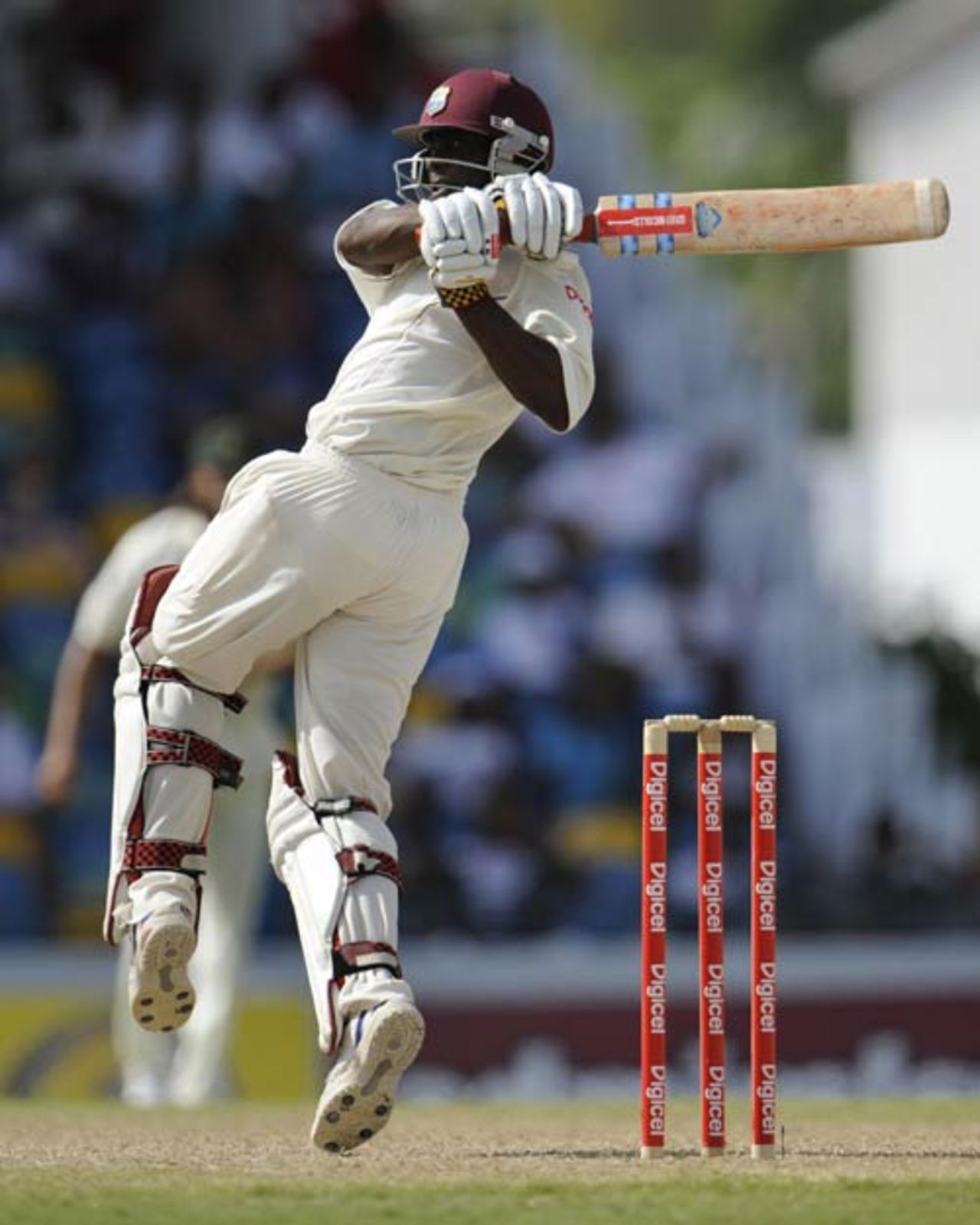 Xavier Marshall hooks during his 85, West Indies v Australia, 3rd Test, Barbados, 4th day, June 15, 2008
