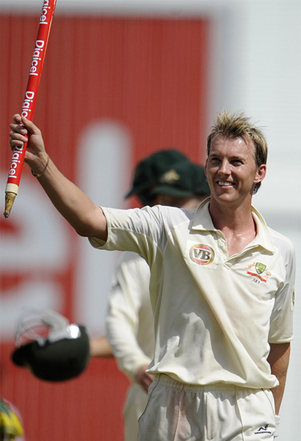 Brett Lee takes the applause after helping to stump West Indies, West Indies v Australia, 3rd Test, Barbados, 5th day, June 16, 2008