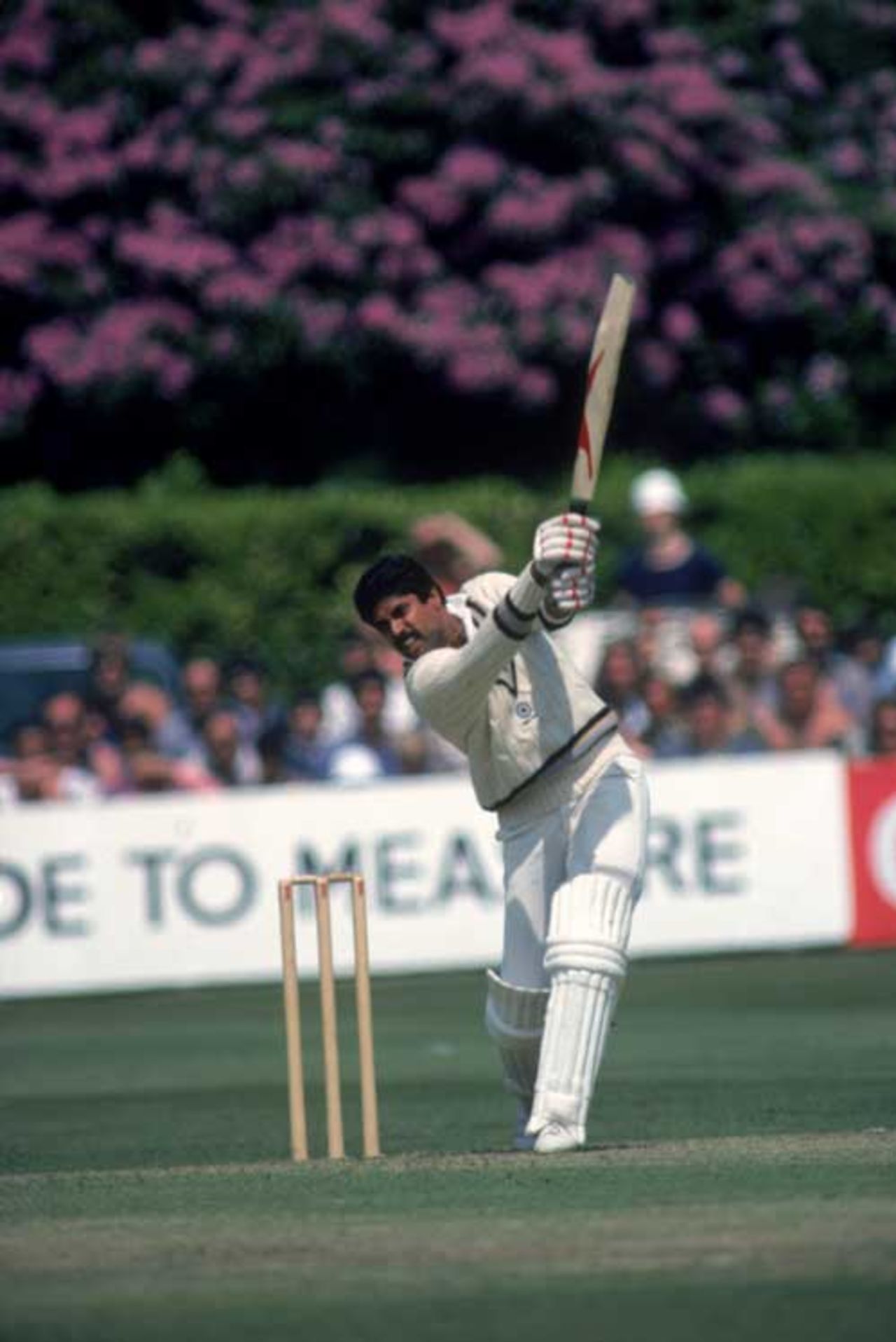 Kapil Dev during his innings of 175 not out off 138 balls against Zimbabwe at the Nevill Ground, Tunbridge Wells