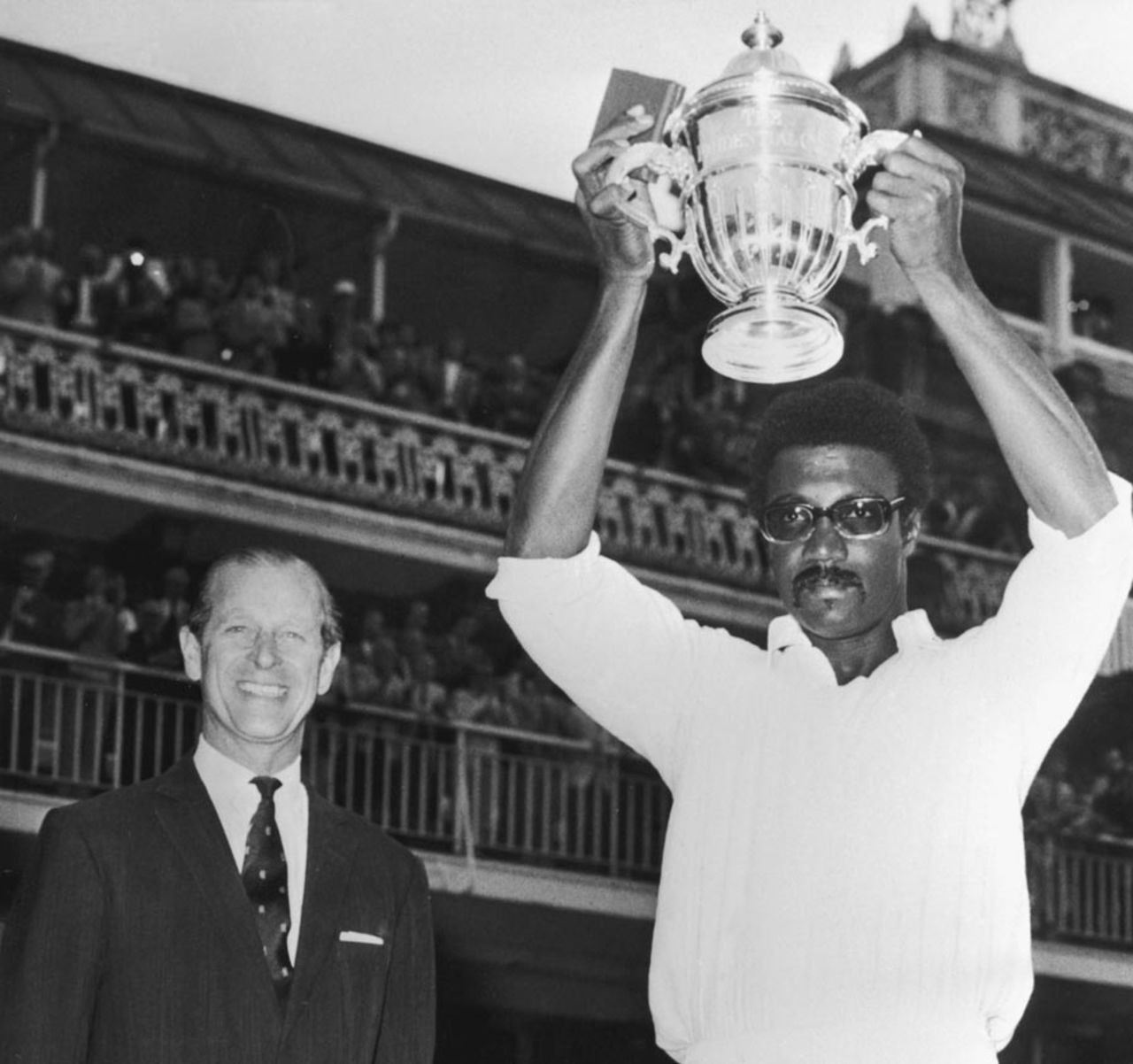 Clive Lloyd holds the World Cup after West Indies win, West Indies v Australia, Lord's, June 21, 1975