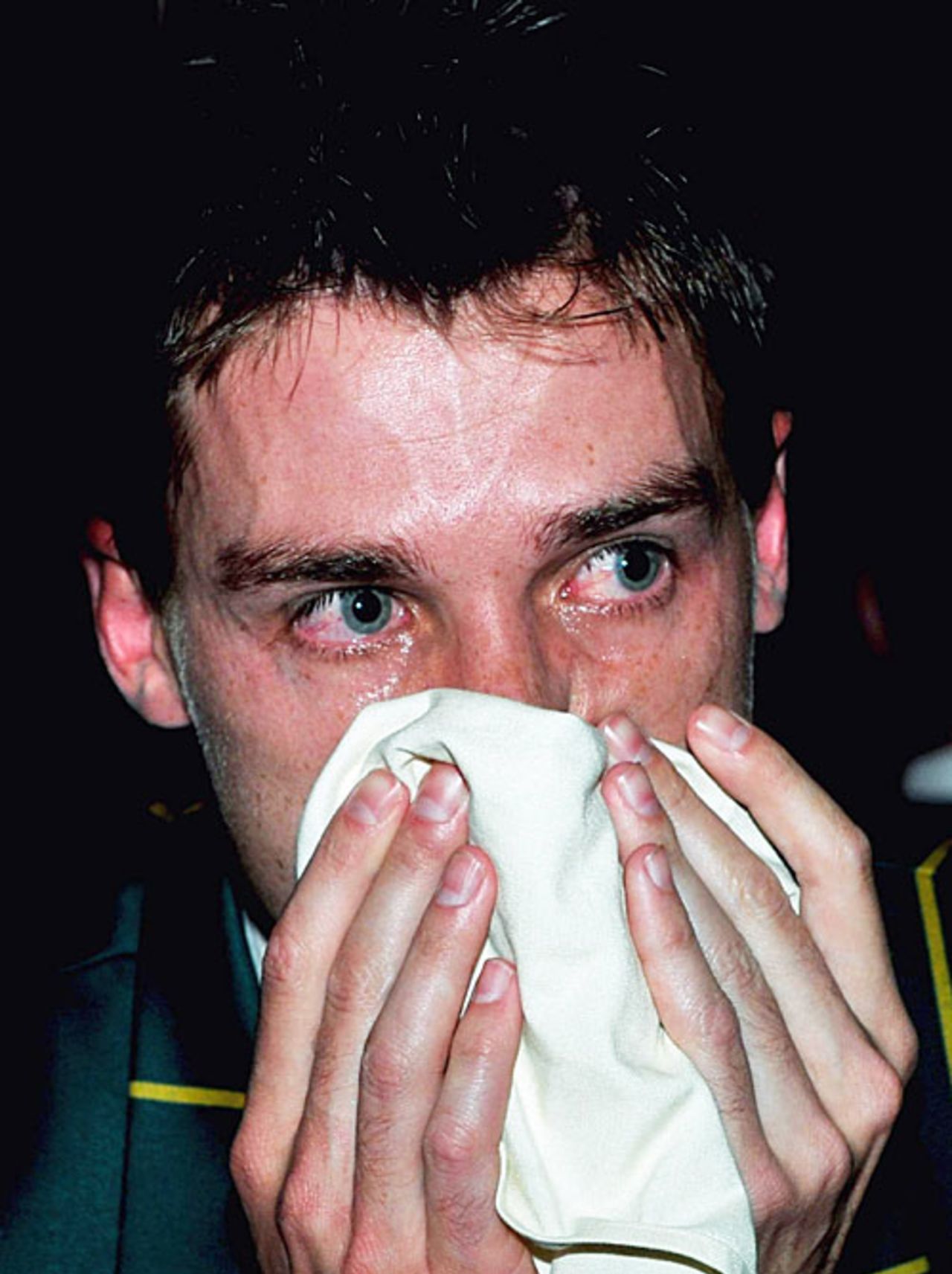 Dale Steyn reacts after winning at the South African cricket awards, Johannesburg, June 17, 2008