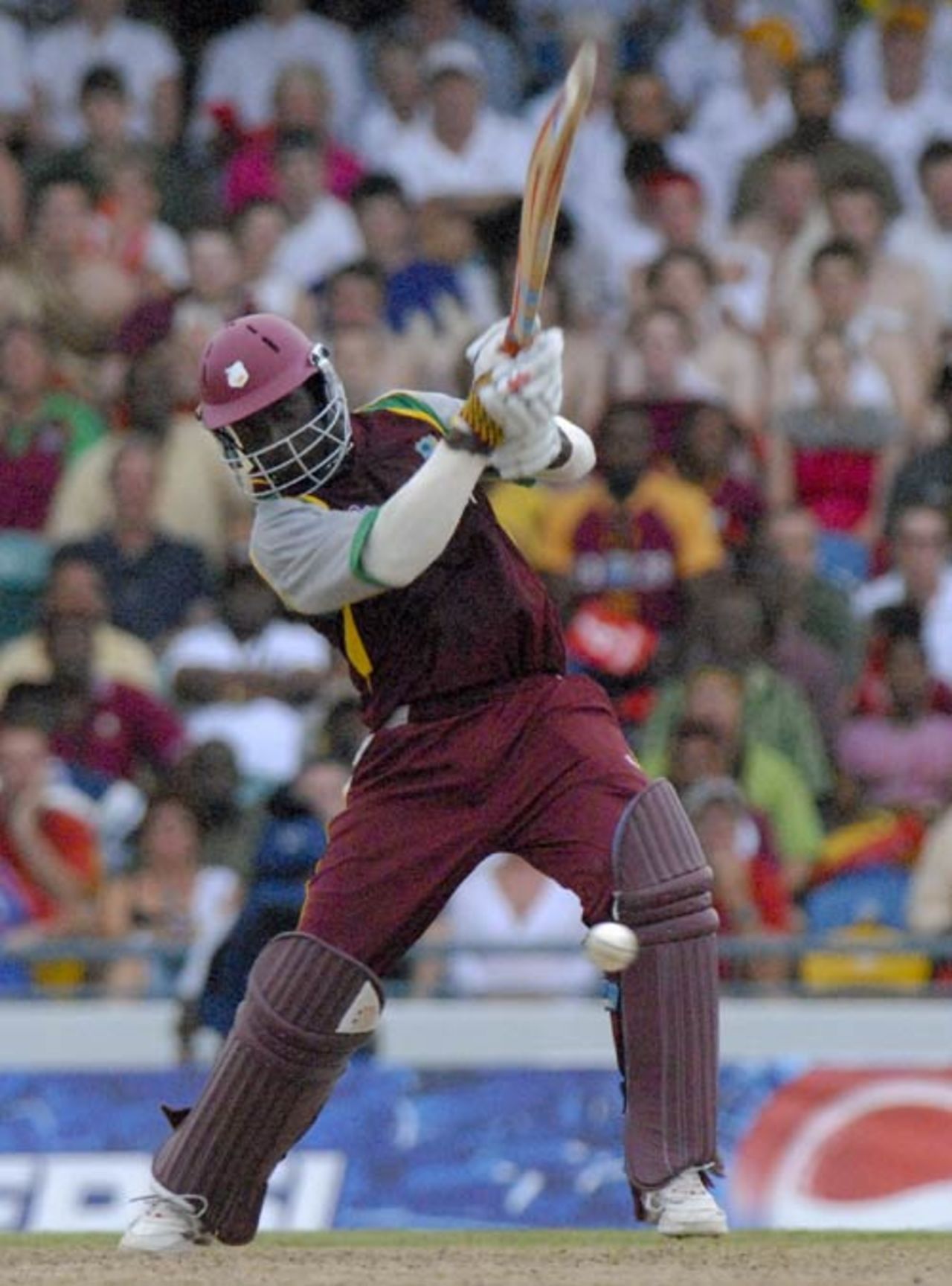 Xavier Marshall hammers one through the off side, West Indies v Australia, Twenty20, Barbados, June 20, 2008