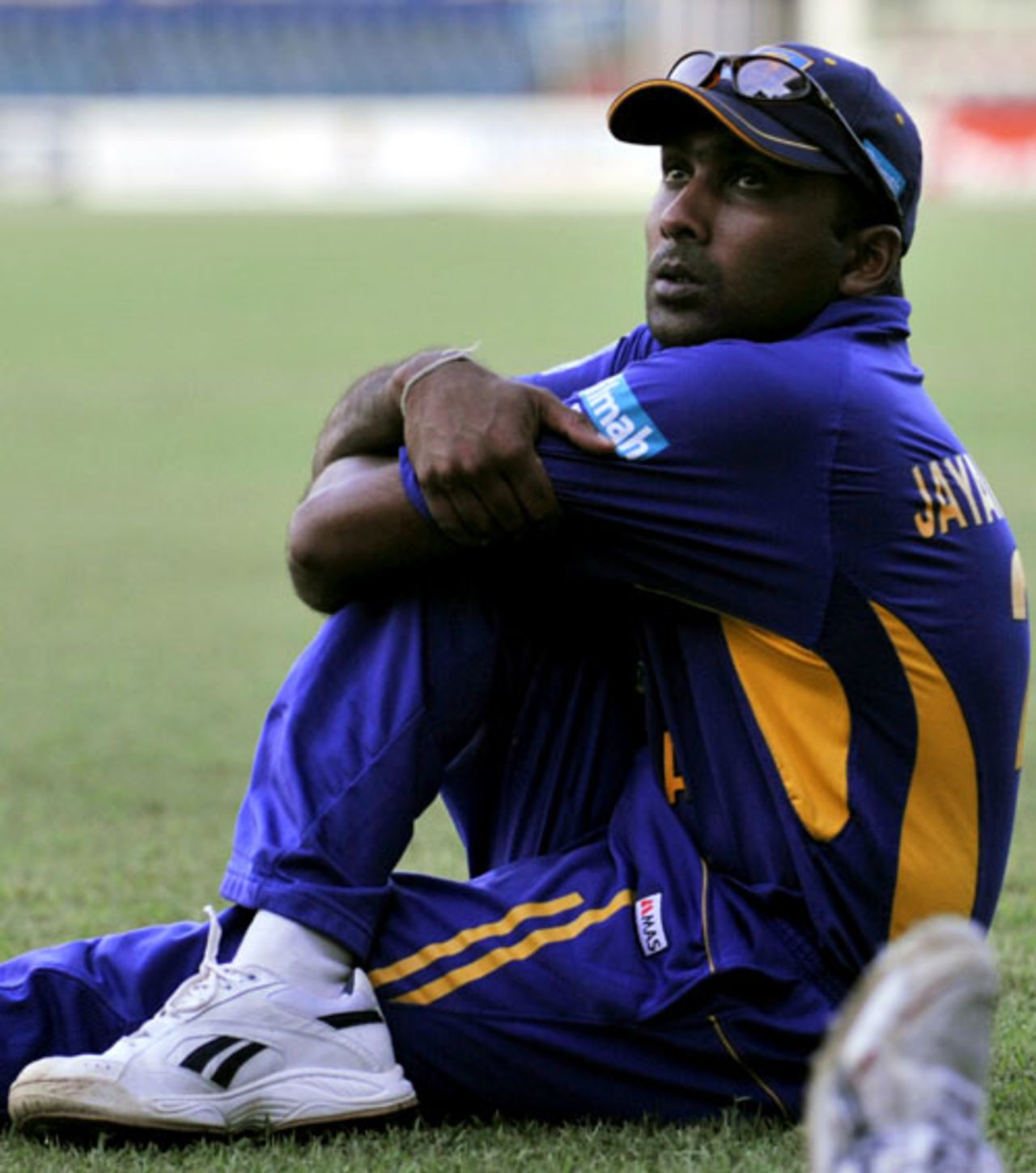 Mahela Jayawardene, the Sri Lanka captain, in a pensive mood during training at the Sinhalese Sports Club, Colombo, June 19, 2008