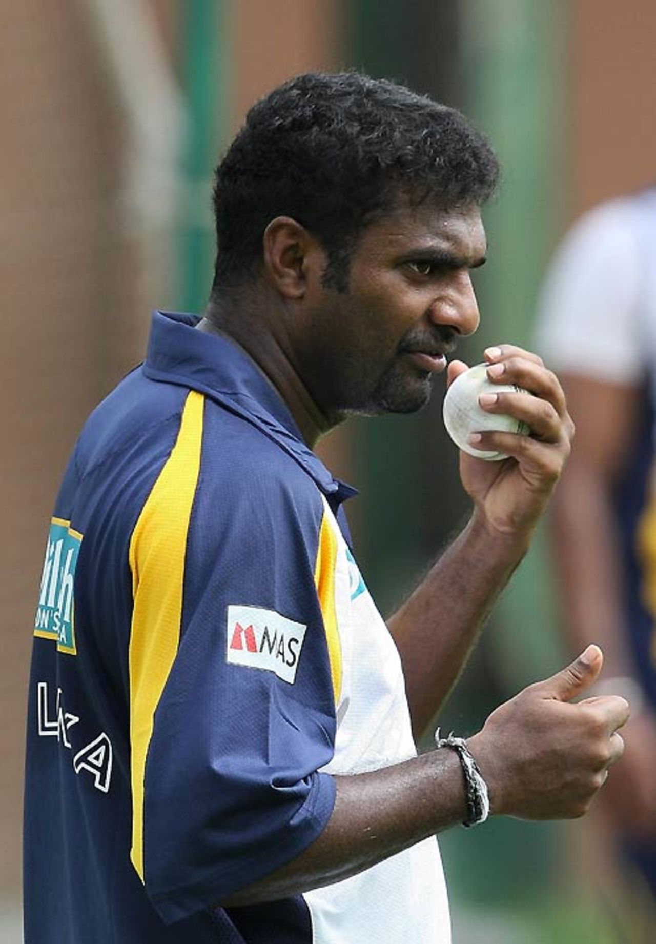Muttiah Muralitharan has a bowl at the nets, Lahore, June 24, 2008