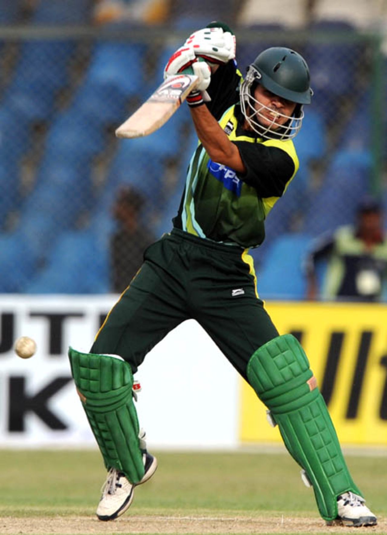 Fawad Alam pushes the ball through the off side, Pakistan v Hong Kong, Group B, Asia Cup, Karachi, June 24, 2008