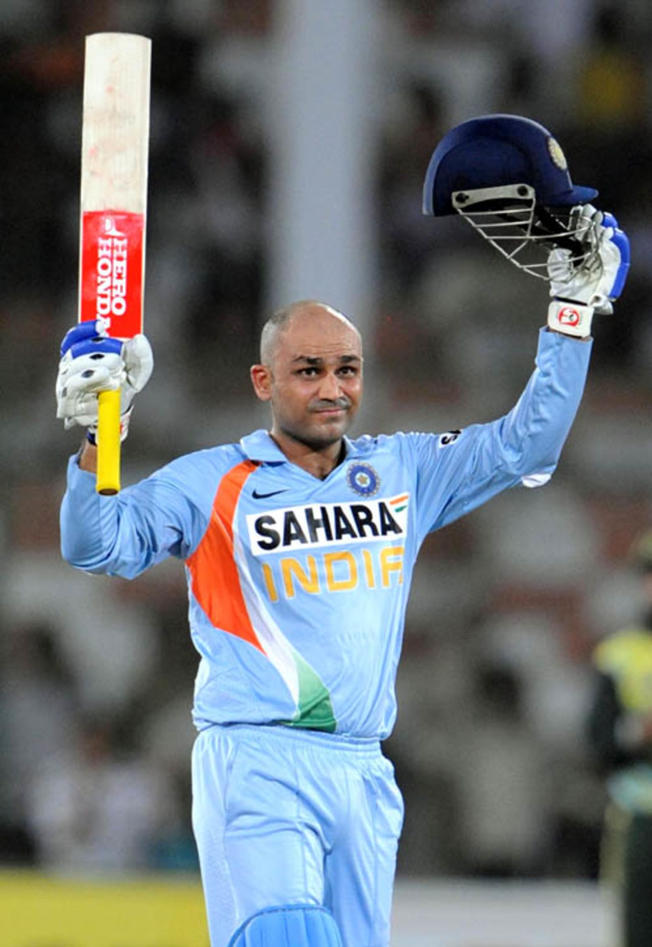 Virender Sehwag reached his hundred off 80 balls, Pakistan v India, Group B, Asia Cup, Karachi, June 26, 2008