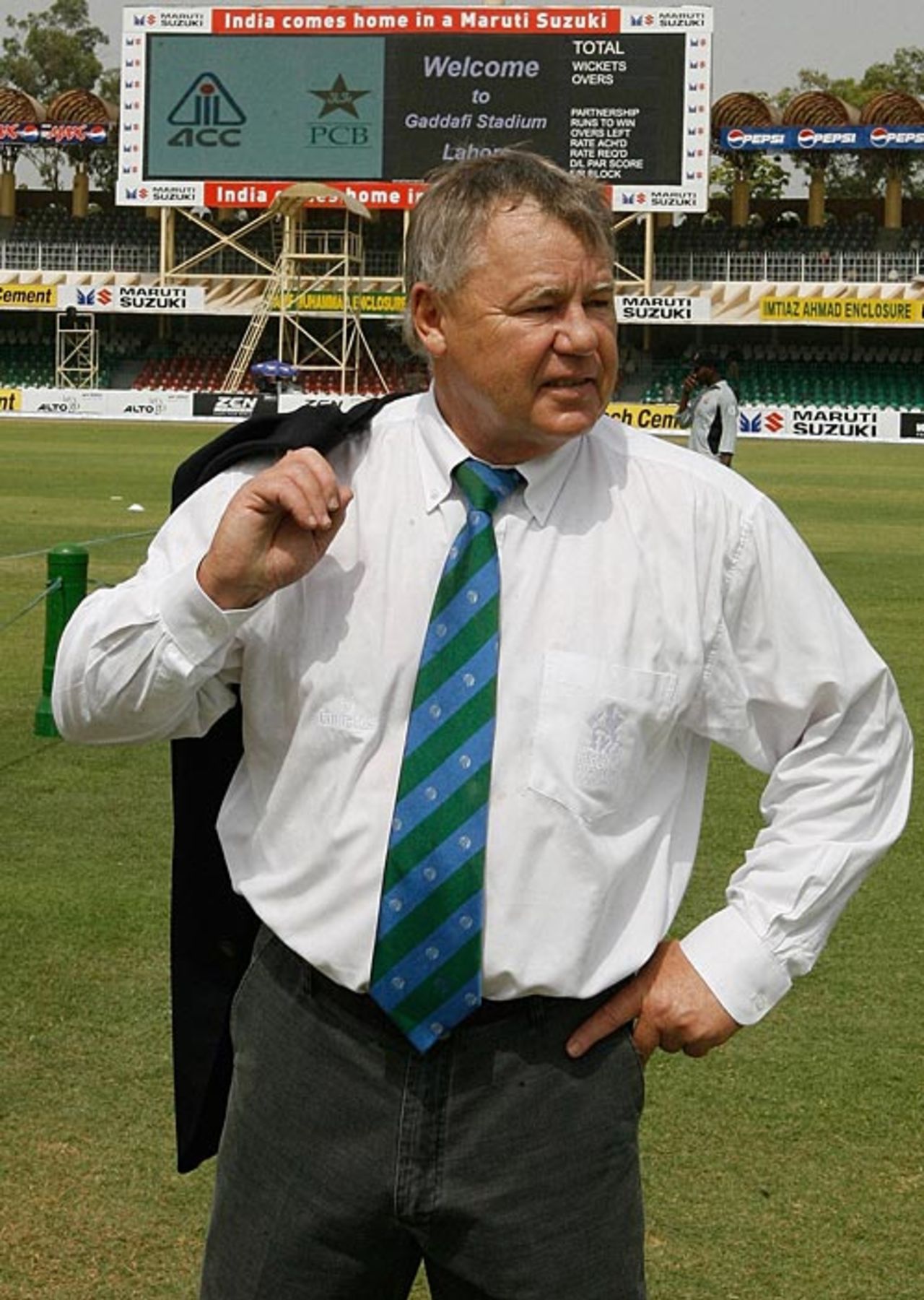 Mike Procter ahead of the start of the match between Sri Lanka and UAE, Lahore, June 26, 2008