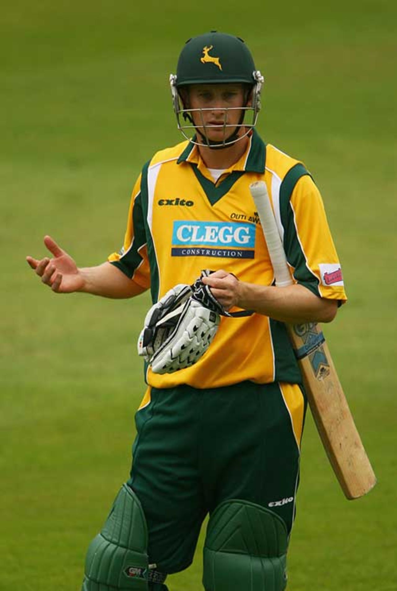 Adam Voges looks bemused after getting away with a run out, Nottinghamshire v Yorkshire, Twenty Cup, Trent Bridge, June 27, 2008