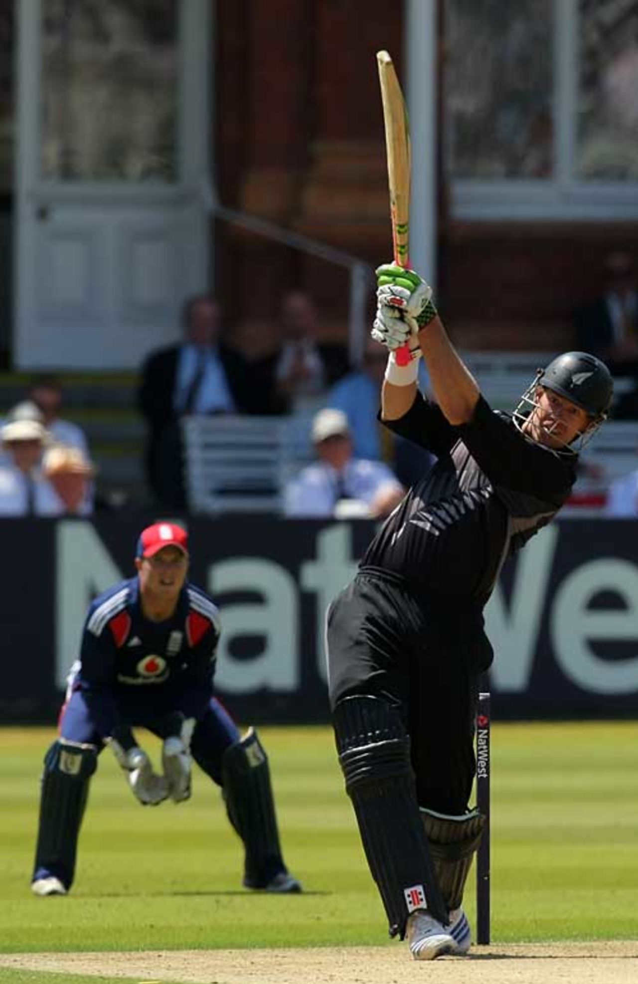 Jacob Oram launches a six over long-on, England v New Zealand, 5th ODI, Lord's, June 28, 2008