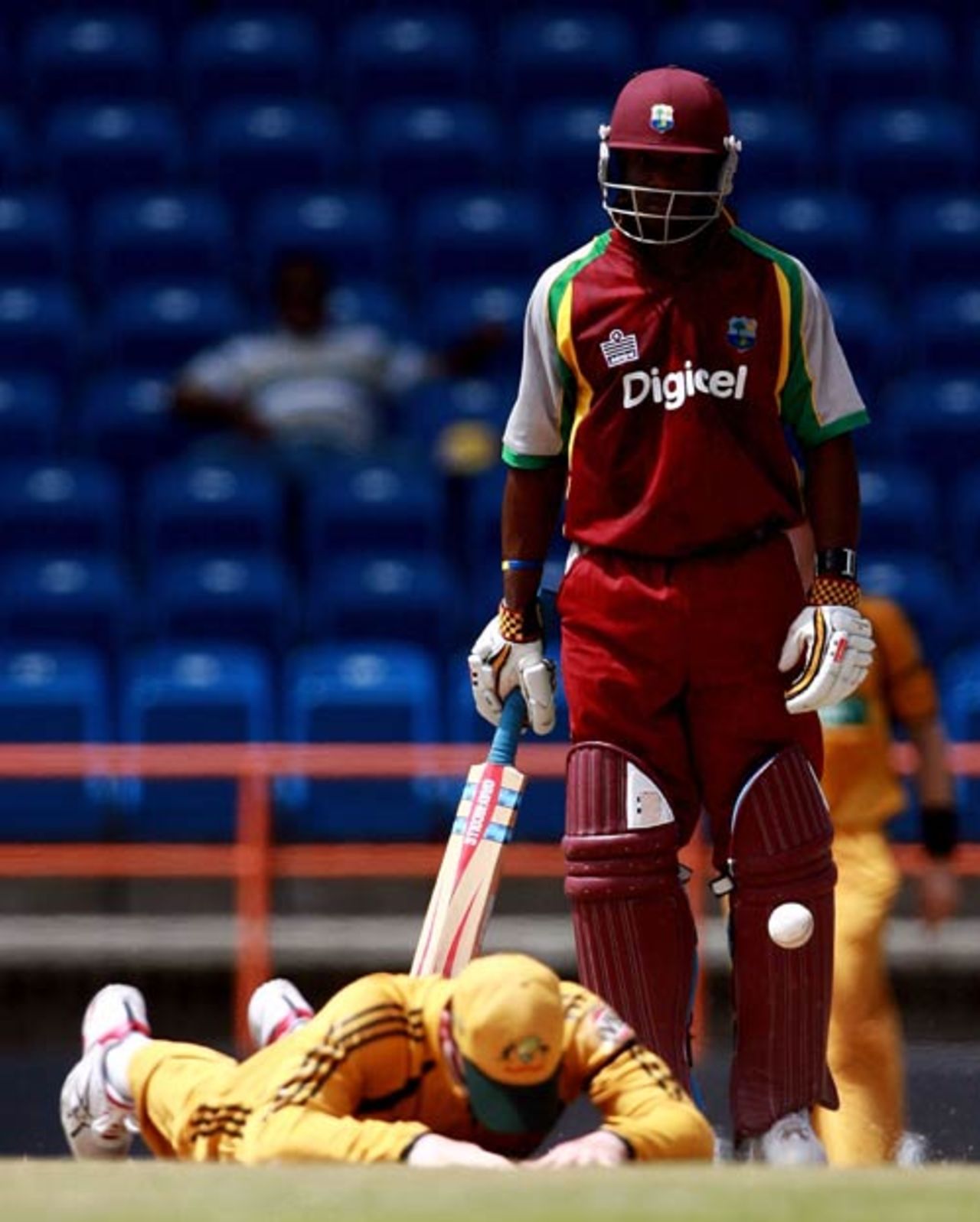 Michael Clarke misses a chance to catch Xavier Marshall, West Indies v Australia, 3rd ODI, Grenada, June 29, 2008