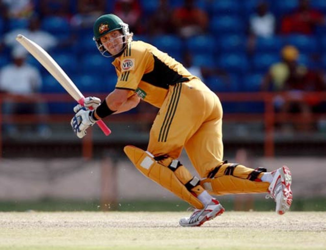 Shane Watson clips one away fine on his way to a century, West Indies v Australia, 3rd ODI, Grenada, June 29, 2008