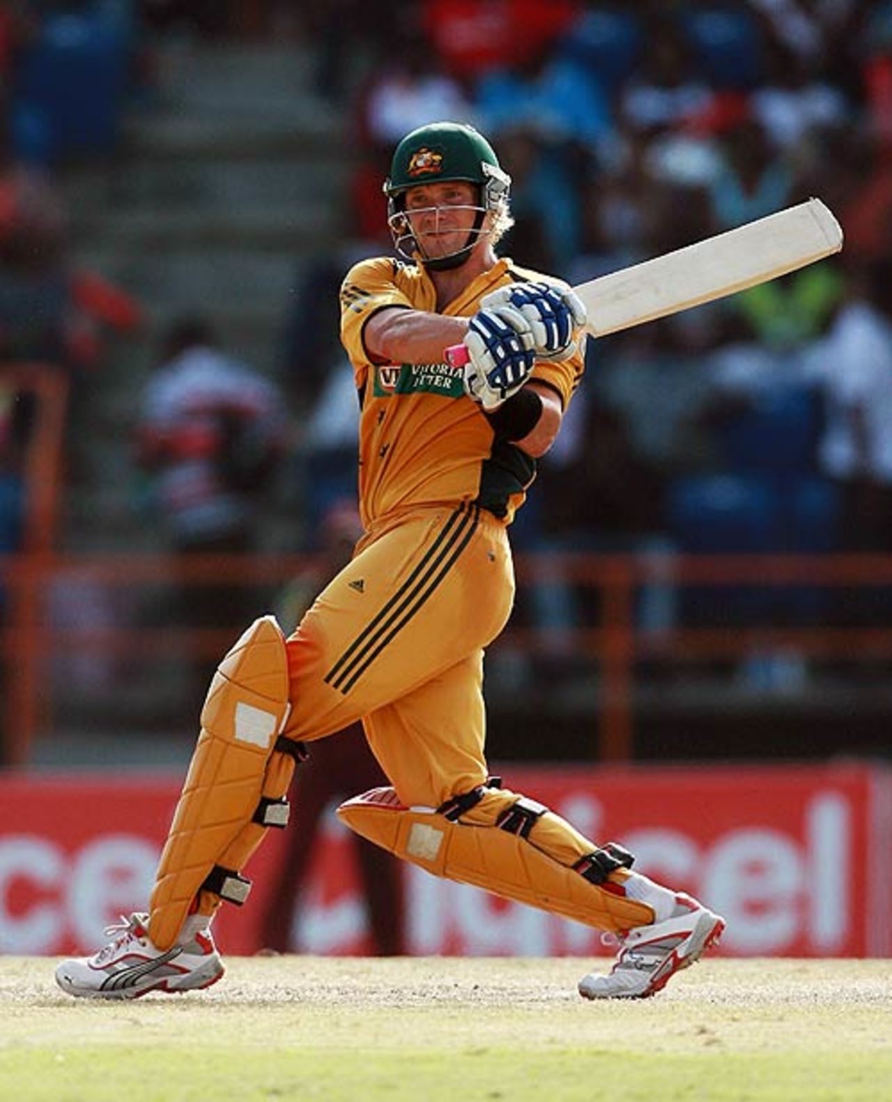 Shane Watson pulls during his innings of 126, West Indies v Australia, 3rd ODI, Grenada, June 29, 2008