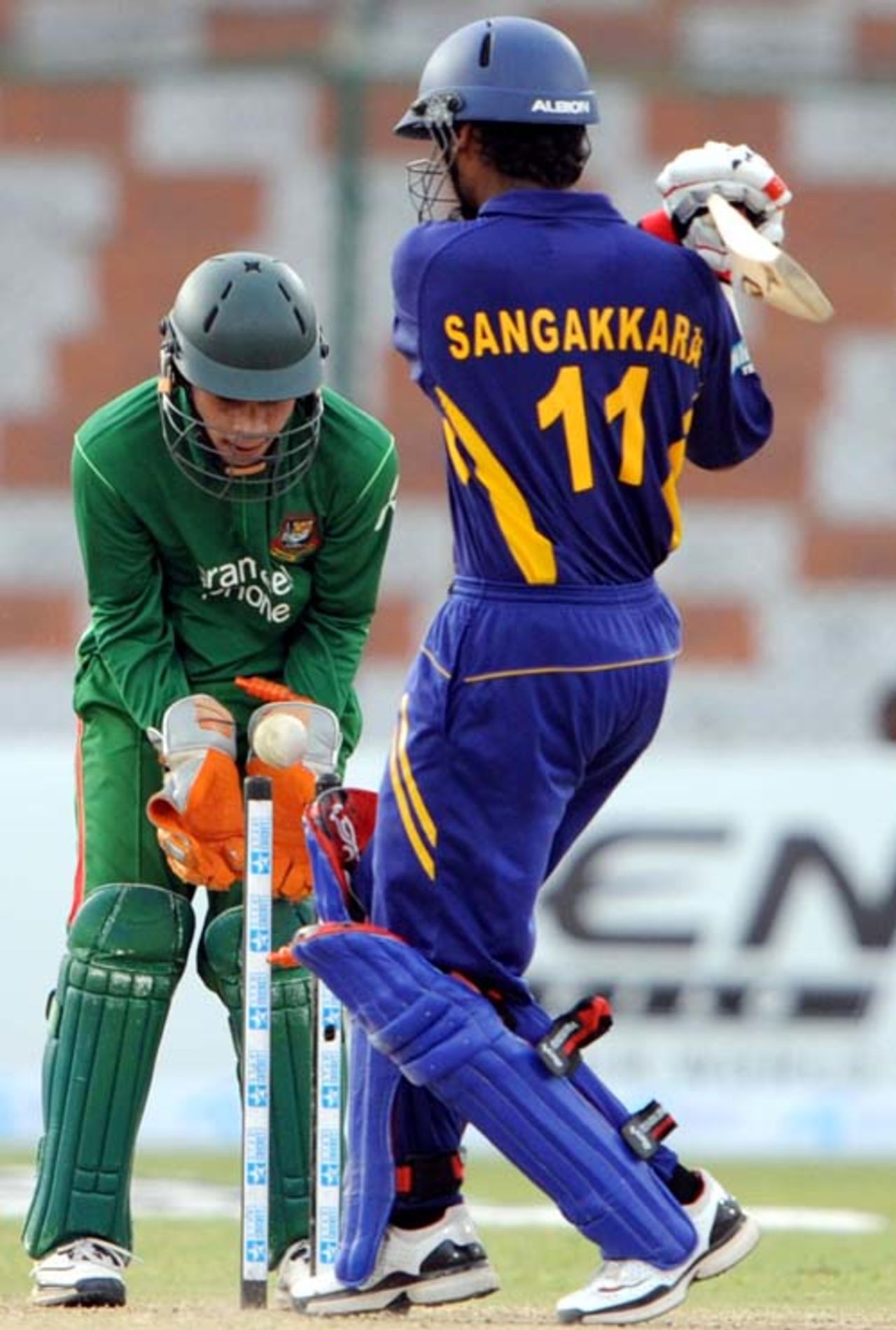 Kumar Sangakkara is bowled by Abdur Razzak, Bangladesh v Sri Lanka, Super Four, Asia Cup, Karachi, June 30, 2008
