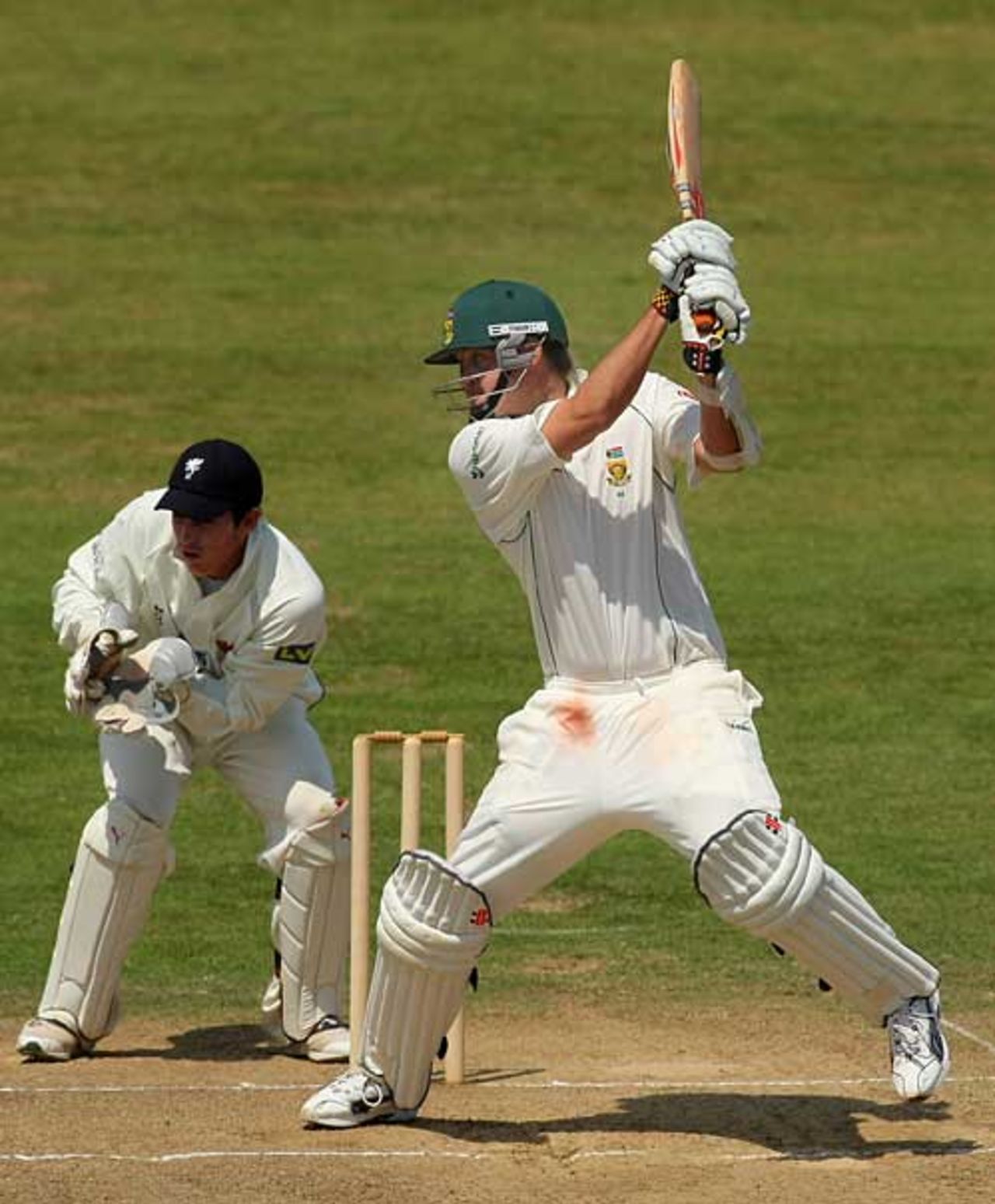 Paul Harris played his shots during a brisk half-century, Somerset v South Africans, 3rd day, Taunton, July 1, 2008