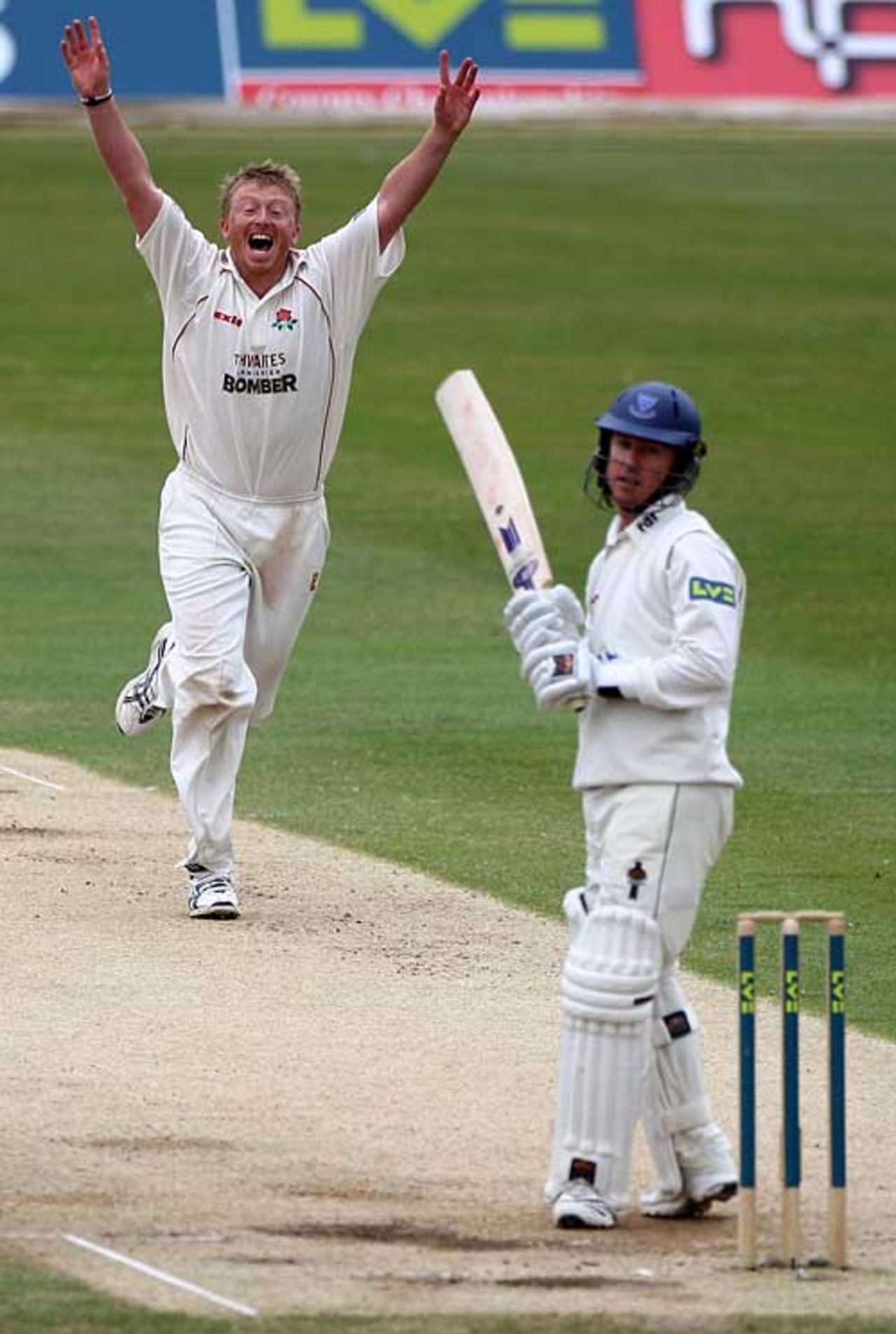 Glen Chapple has Murray Goodwin caught down the leg side, Sussex v Lancashire, 4th day, Hove, July 2, 2008