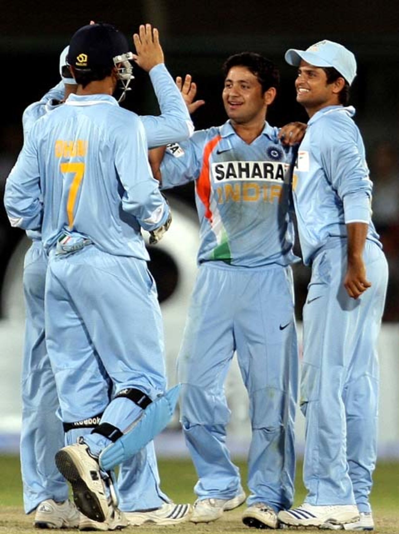 Piyush Chawla celebrates the wicket of Mohammad Yousuf, Pakistan v India, Super Four, Asia Cup, Karachi, July 2, 2008