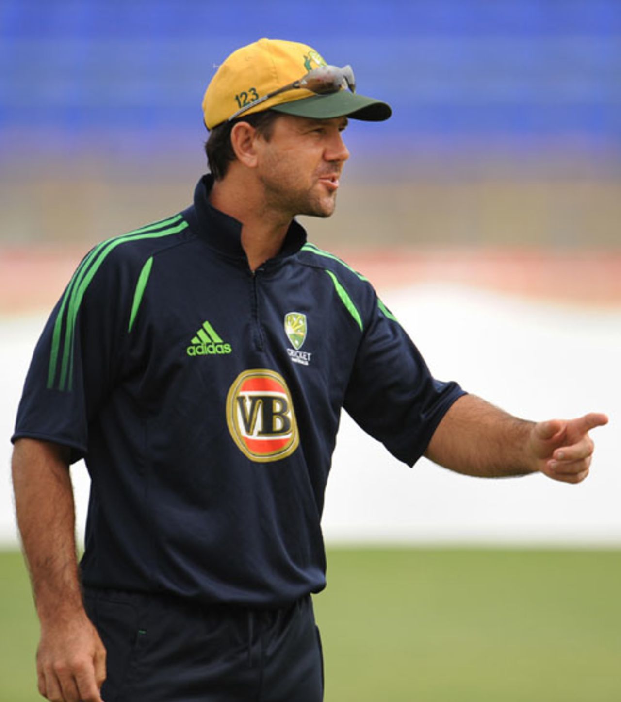 Ricky Ponting at Australia's training session, St Kitts, July 2, 2008