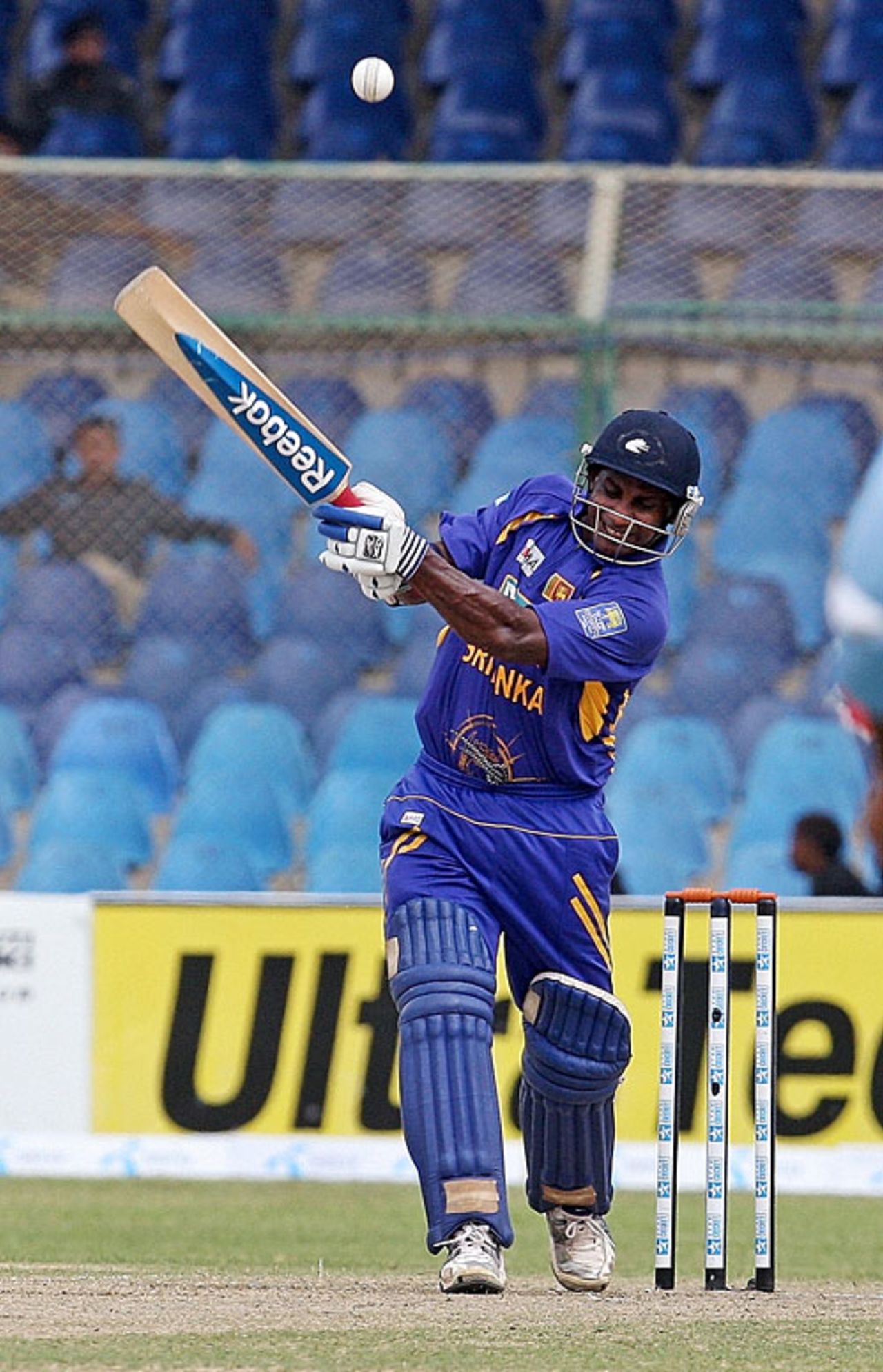 Sanath Jayasuriya attempts to hit behind the wicket, India v Sri Lanka, Super Four, Asia Cup, Karachi, July 3, 2008