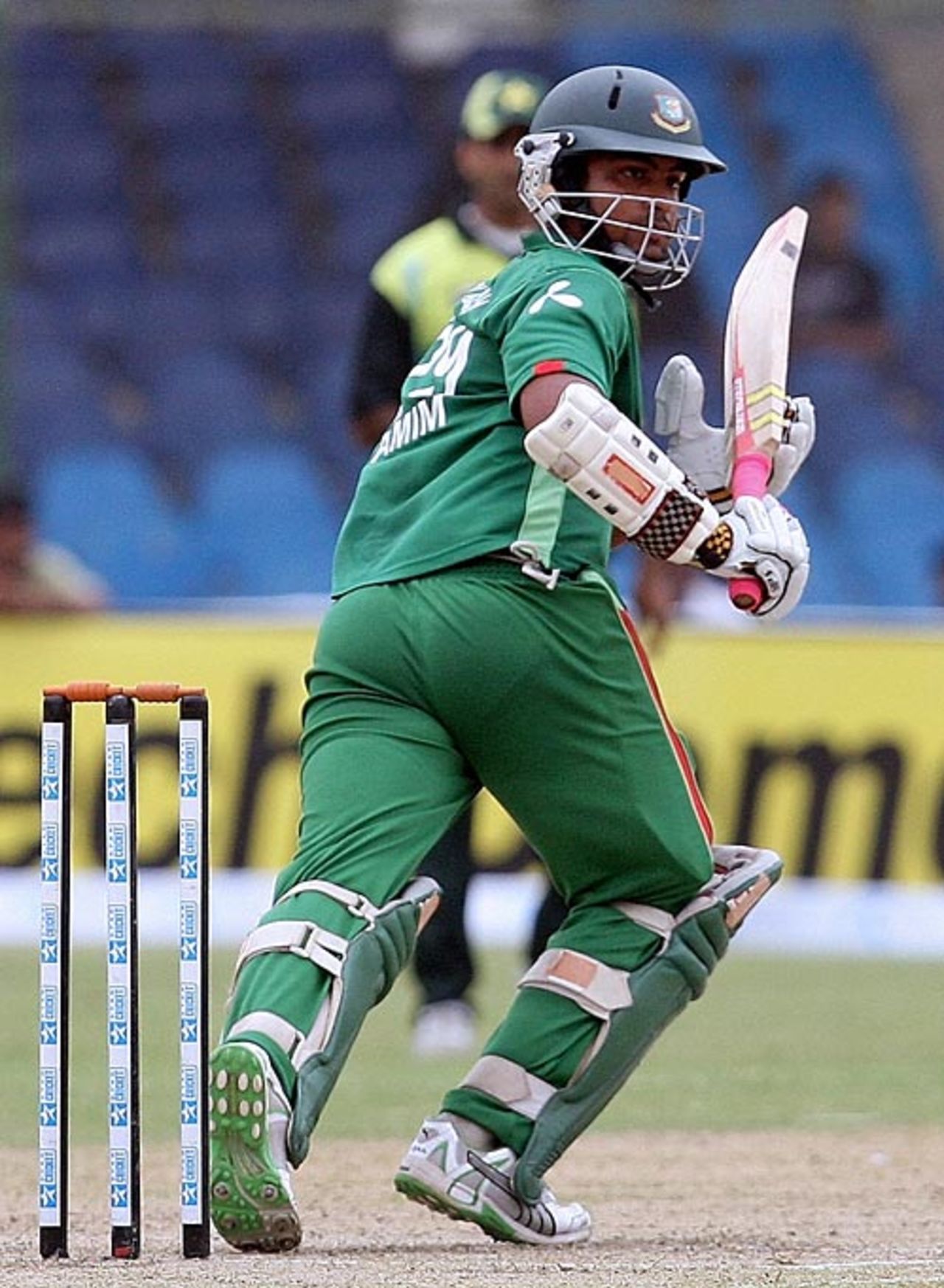 Tamim Iqbal plays one behind square, Pakistan v Bangladesh, Super Four, Asia Cup, Karachi, July 4, 2008