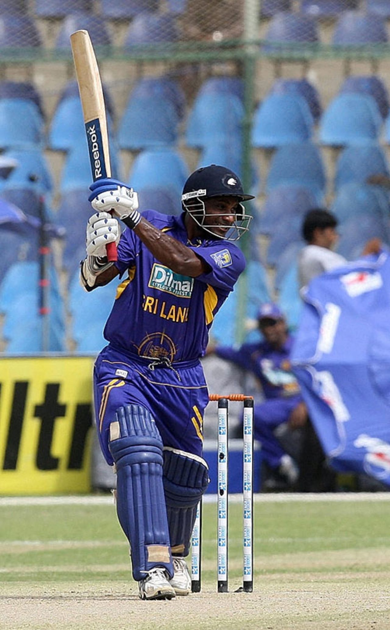 Sanath Jayasuriya drives on his way to 125, India v Sri Lanka, Asia Cup final, Karachi, July 6, 2008