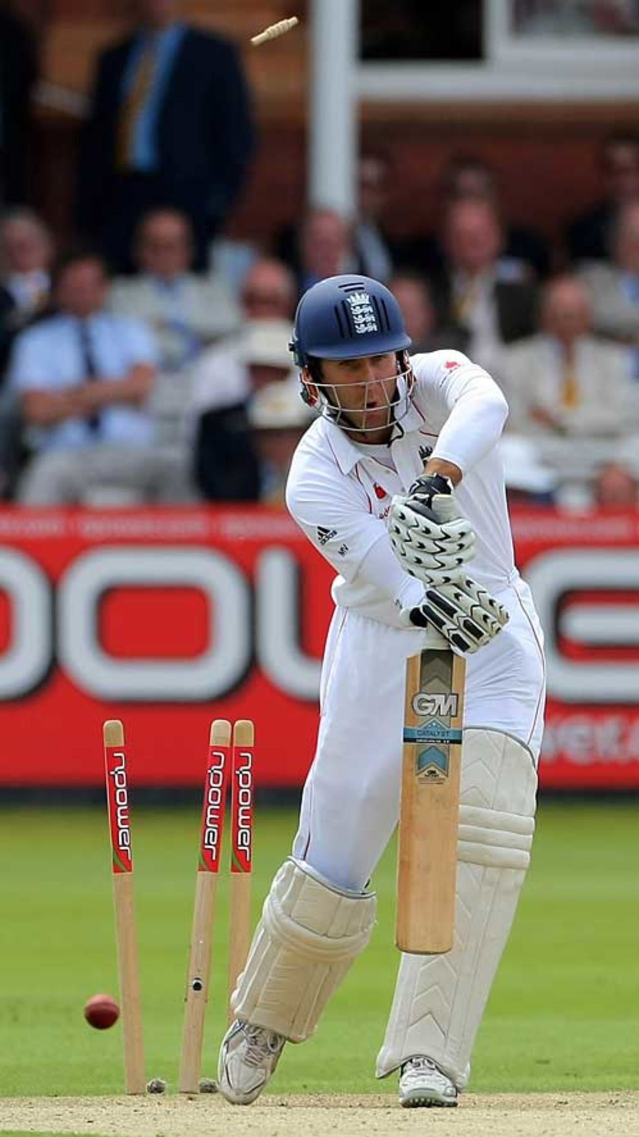 Michael Vaughan can't do anything to keep out Dale Steyn, England v South Africa, 1st Test, Lord's, 1st day, July 10, 2008