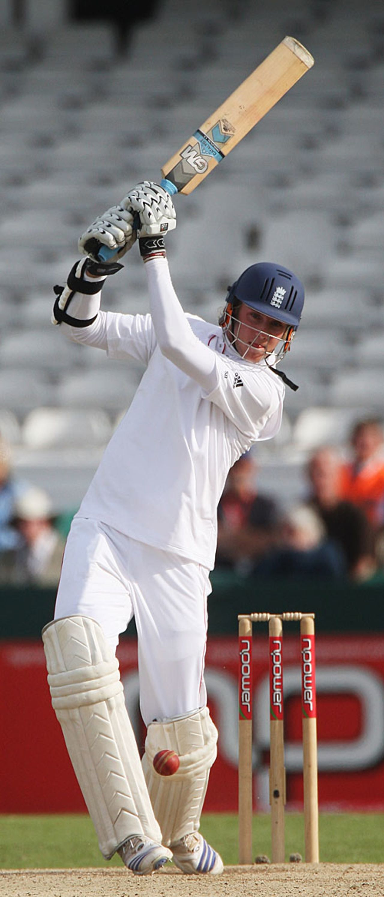 Stuart Broad smacks another four during his fifty against South Africa, England v South Africa, 2nd Test, Headingley, July 21, 2008