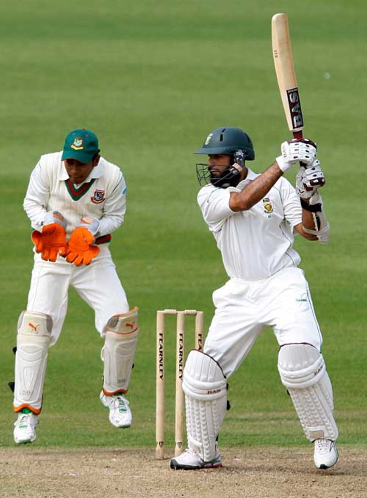 Hashim Amla cuts during his 55, Bangladesh A v South Africans, Tour match, New Road, July 25, 2008