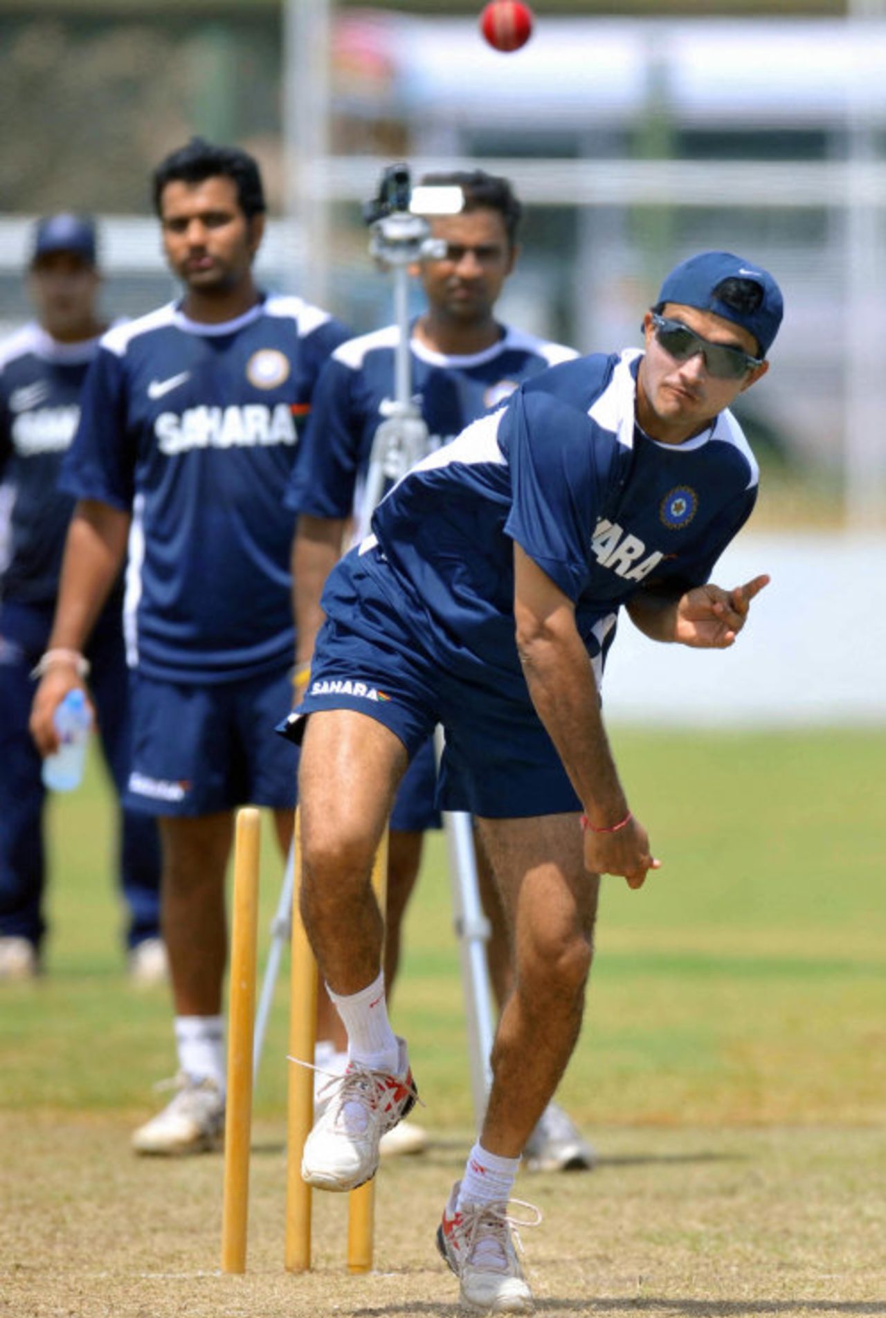 Sourav Ganguly has his bowling recorded, Galle, July 29, 2008 
