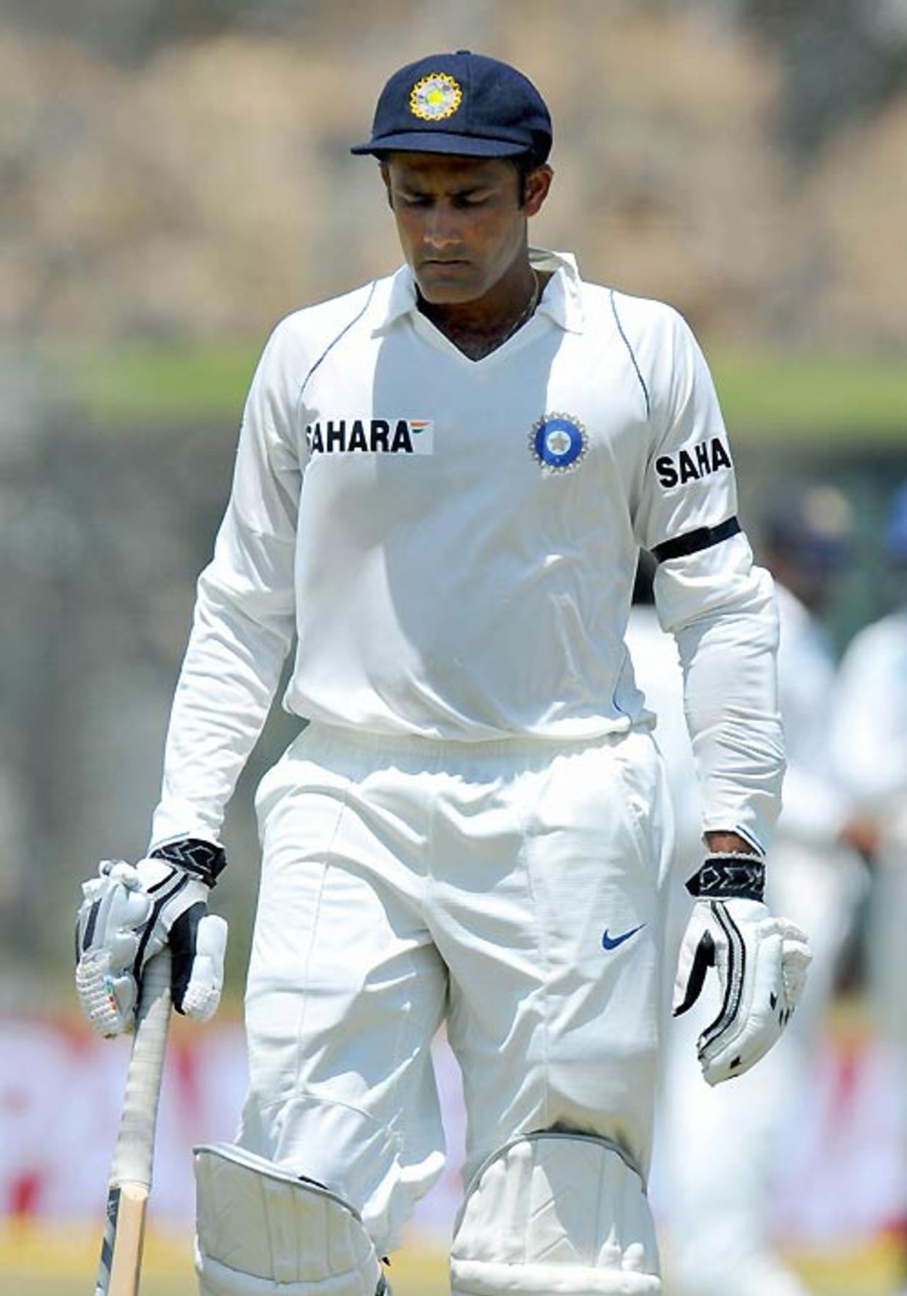 Anil Kumble walks back after being stumped for 4, Sri Lanka v India, 2nd Test, Galle, 2nd day, August 1, 2008