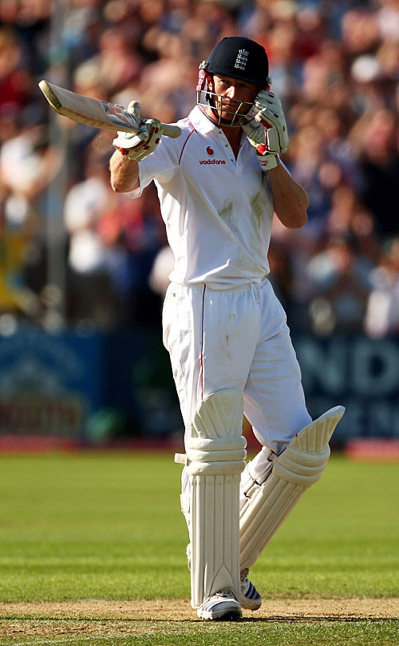 Paul Collingwood acknowledges applause for his fifty, England v South Africa, 3rd Test, Edgbaston, August 1, 2008