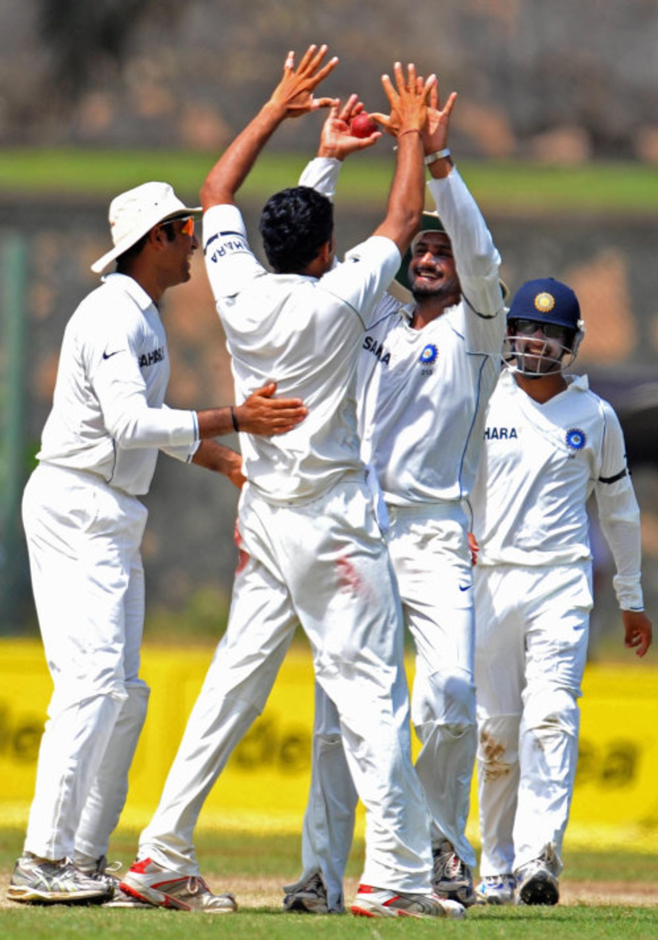 Anil Kumble and Harbhajan Singh shared nine wickets between them in Sri Lanka's first innings, Sri Lanka v India, 2nd Test, Galle, 3rd day, August 2, 2008