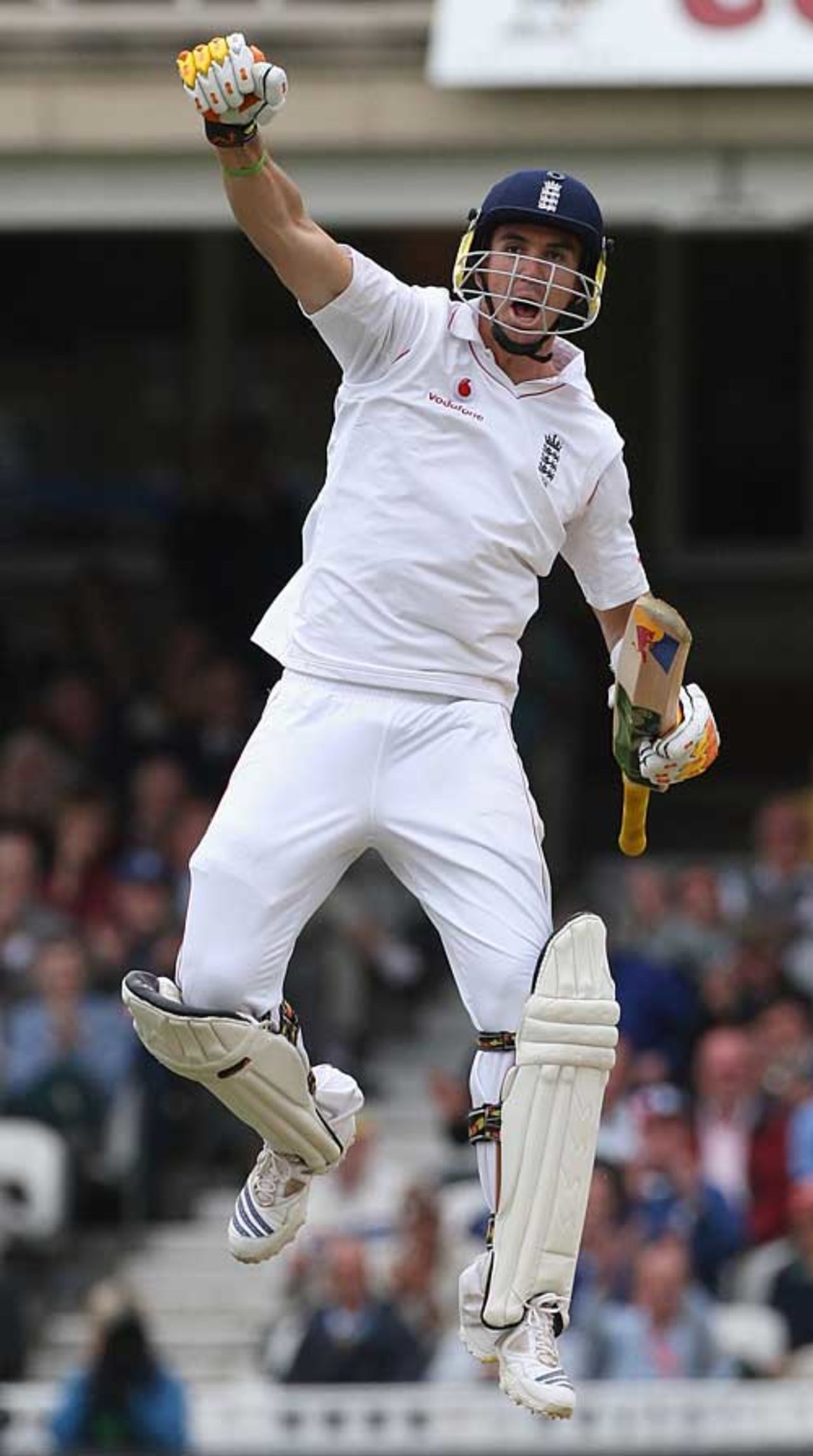 Kevin Pietersen celebrates his first century as captain, England v South Africa, 4th Test, The Oval, August 8, 2008