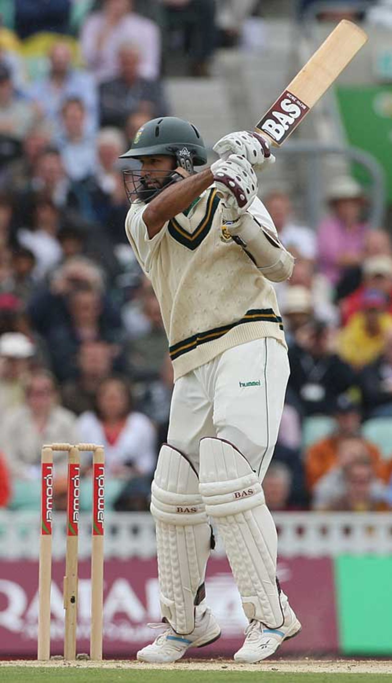 Hashim Amla cuts hard through the off side, England v South Africa, 4th Test, The Oval, August 9, 2008