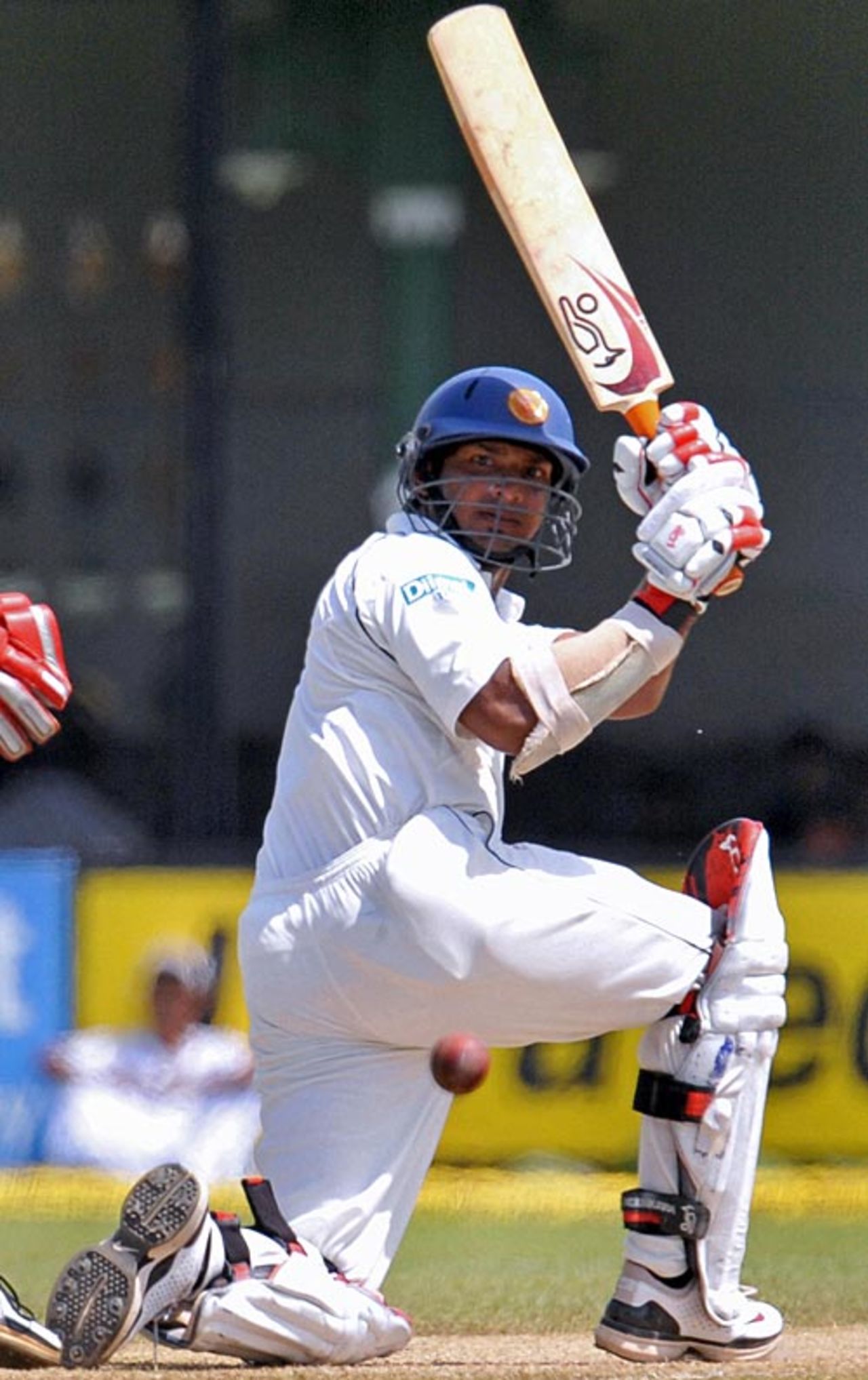 Kumar Sangakkara cuts loose during his knock of 144, Sri Lanka v India, 3rd Test, PSS, Colombo, 3rd day, August 10, 2008