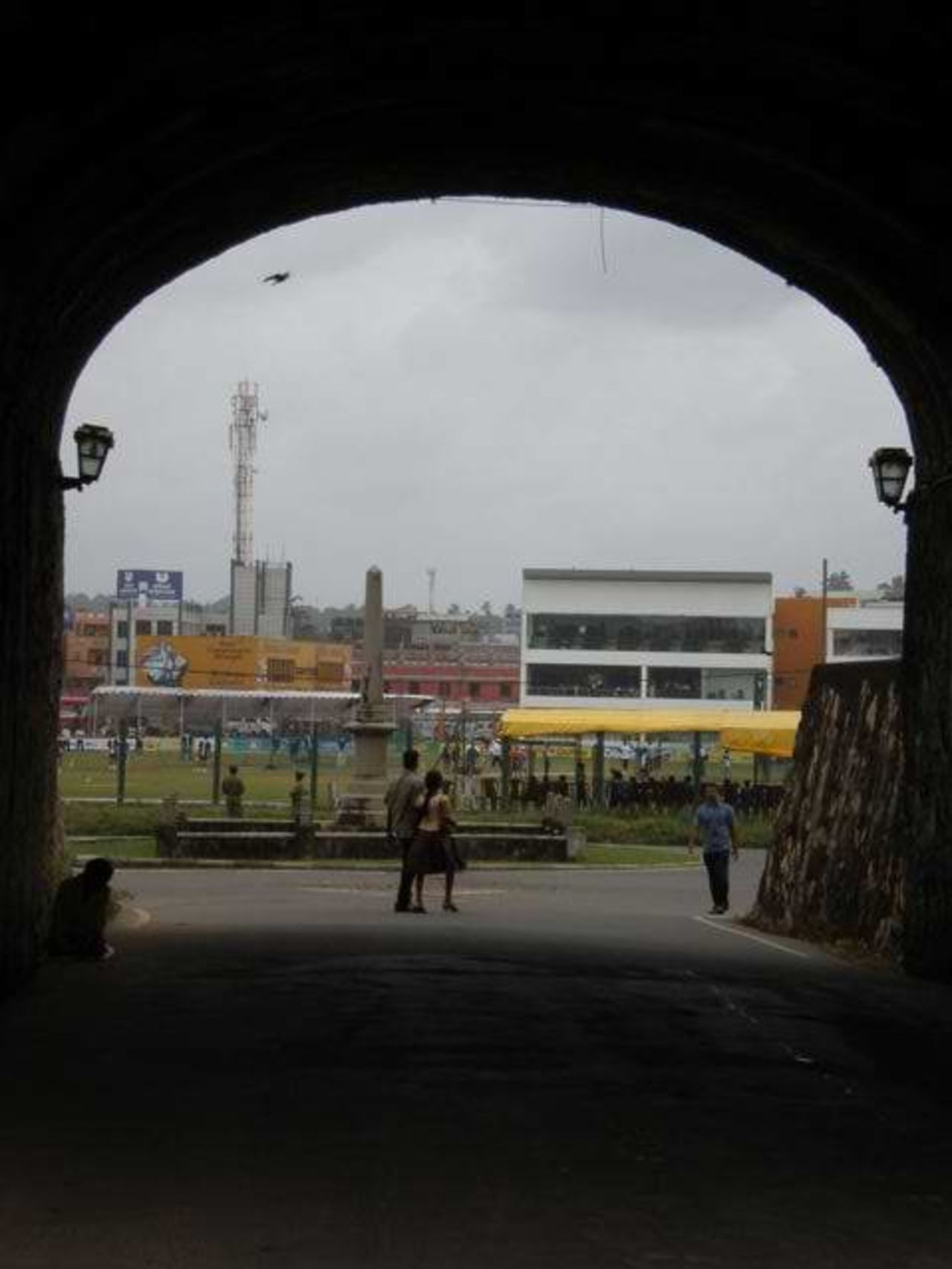 The view of the Galle Stadium from the fort entrance