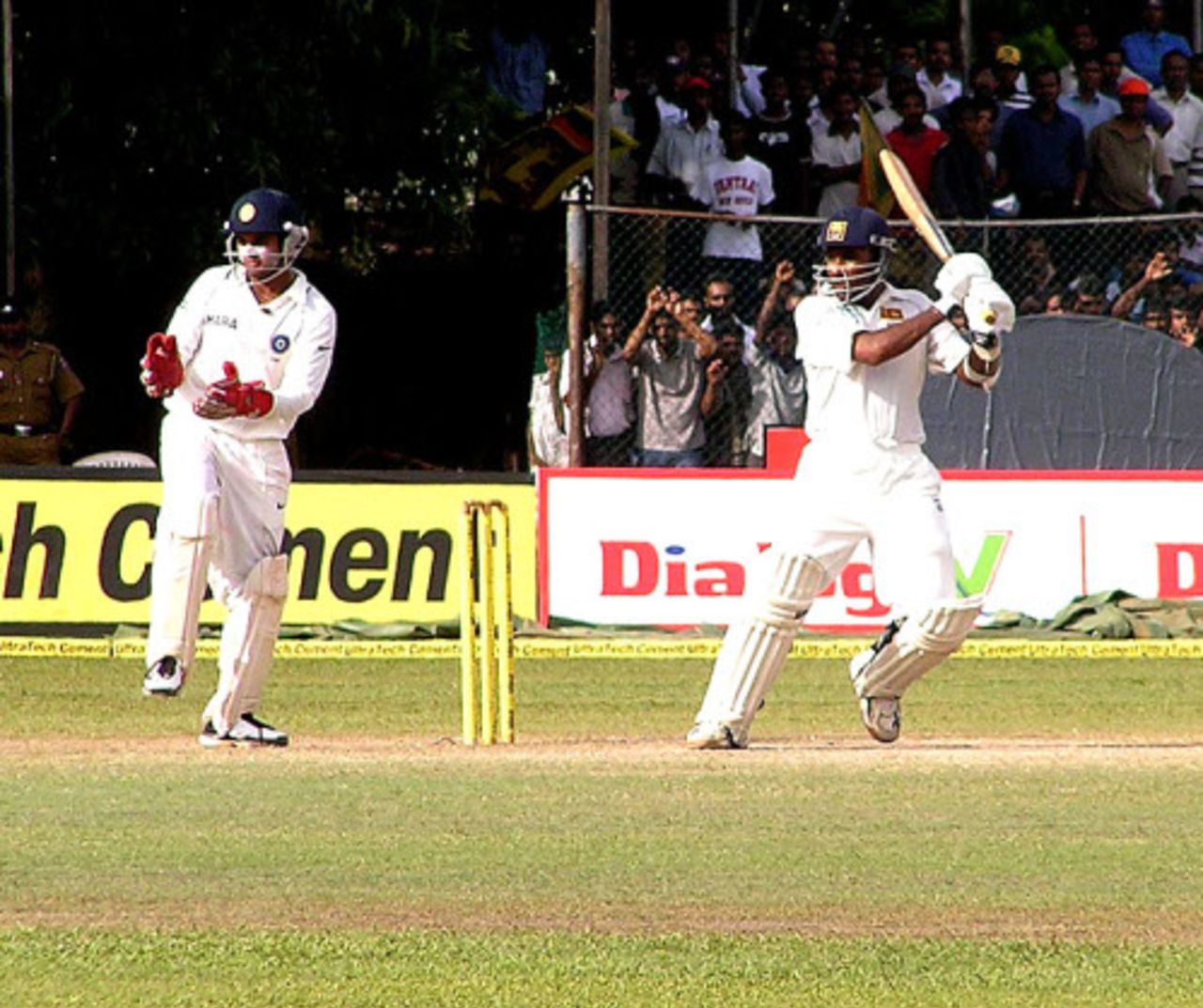 Mahela Jayawardene reaches his half-century while hitting the winning runs, Sri Lanka v India, 3rd Test, PSS, Colombo, 4th day, August 11, 2008