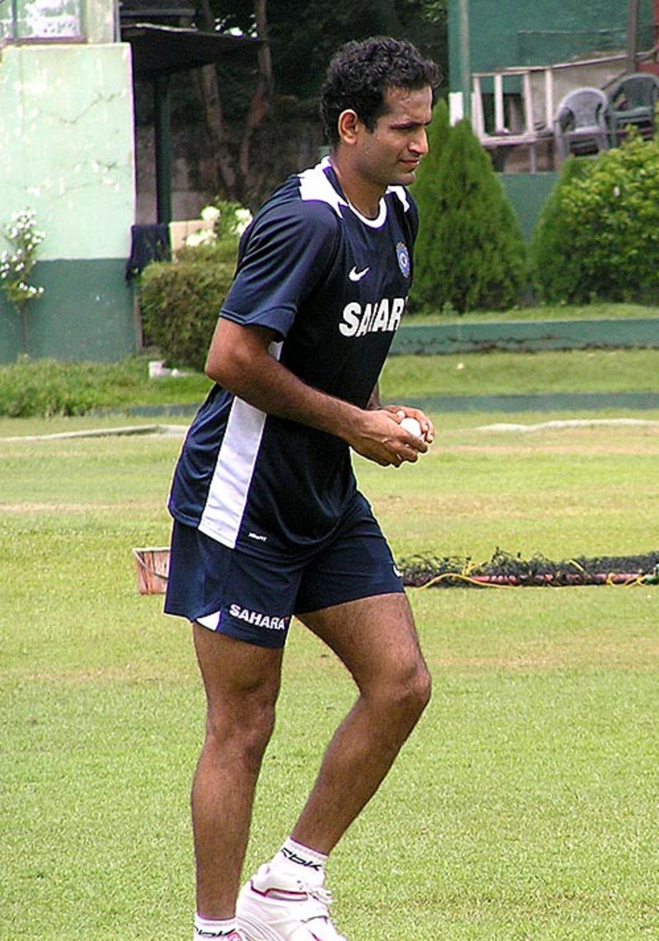 Irfan Pathan toils hard at the nets, Colombo, August 14, 2008
