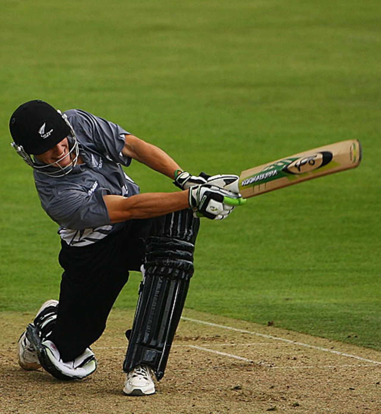Greg Morgan clatters one of his three fours, England Under-19s v New Zealand Under-19s, 4th ODI, Northampton, August 14, 2008