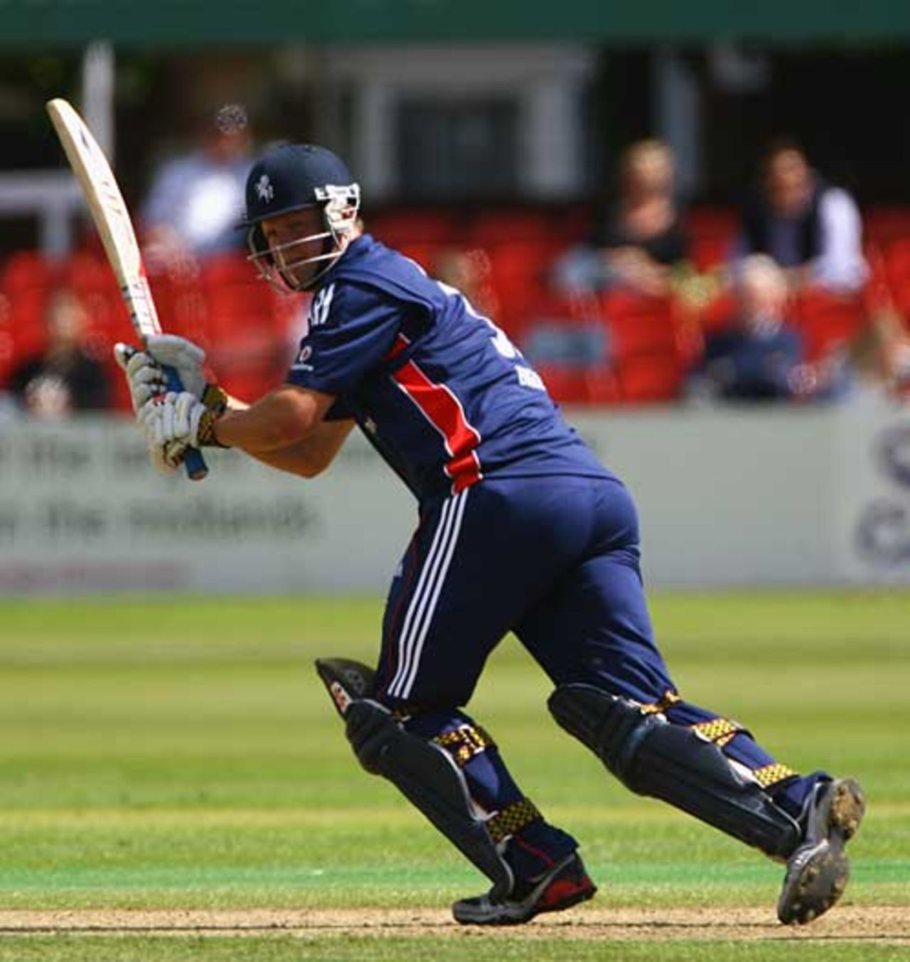 Robert Key works off his legs during his 51, England Lions v South Africans, Grace Road, August 14, 2008