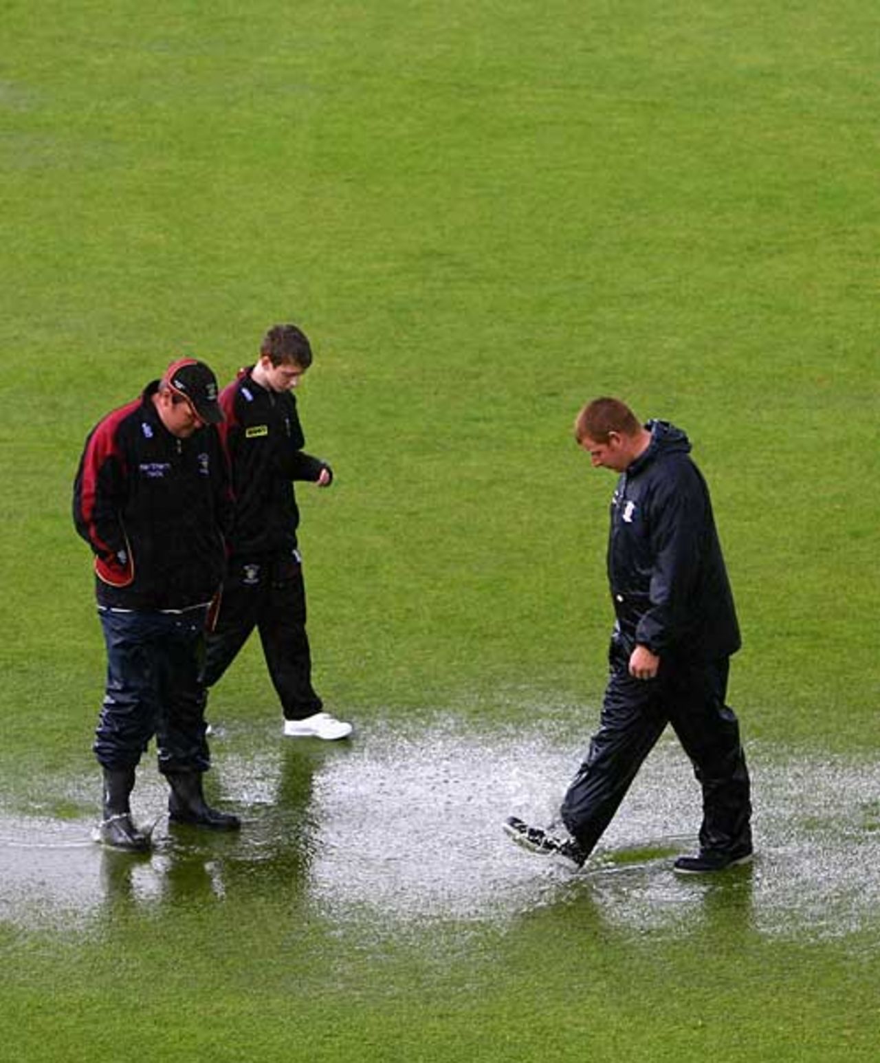 Making a splash: groundstaff could do little about conditions in Durham, England v South Africa, Twenty20, Chester-le-Street, August 19, 2008